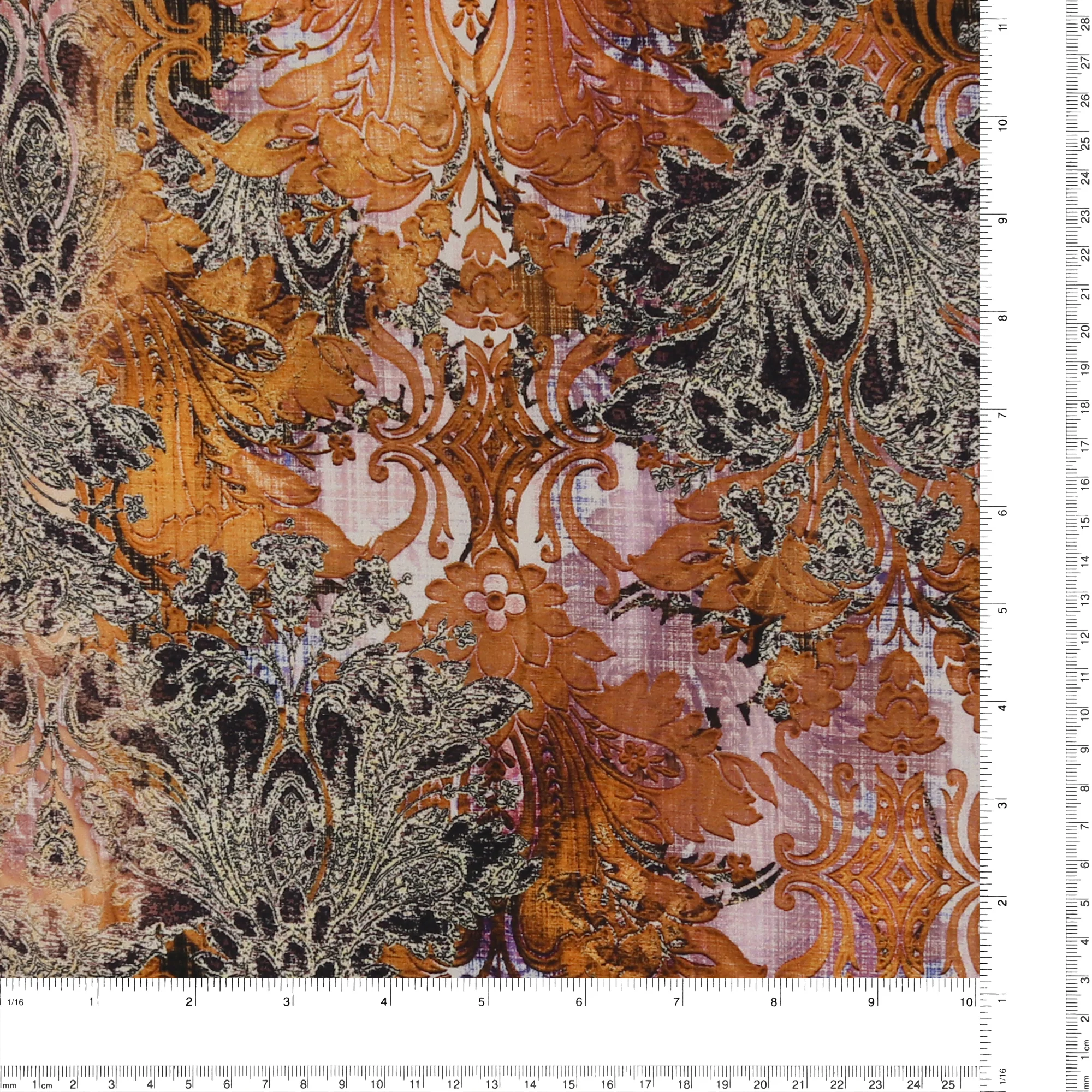 Printed Stretch Rayon Poplin - MILA - 004 - Ginger - Image 3