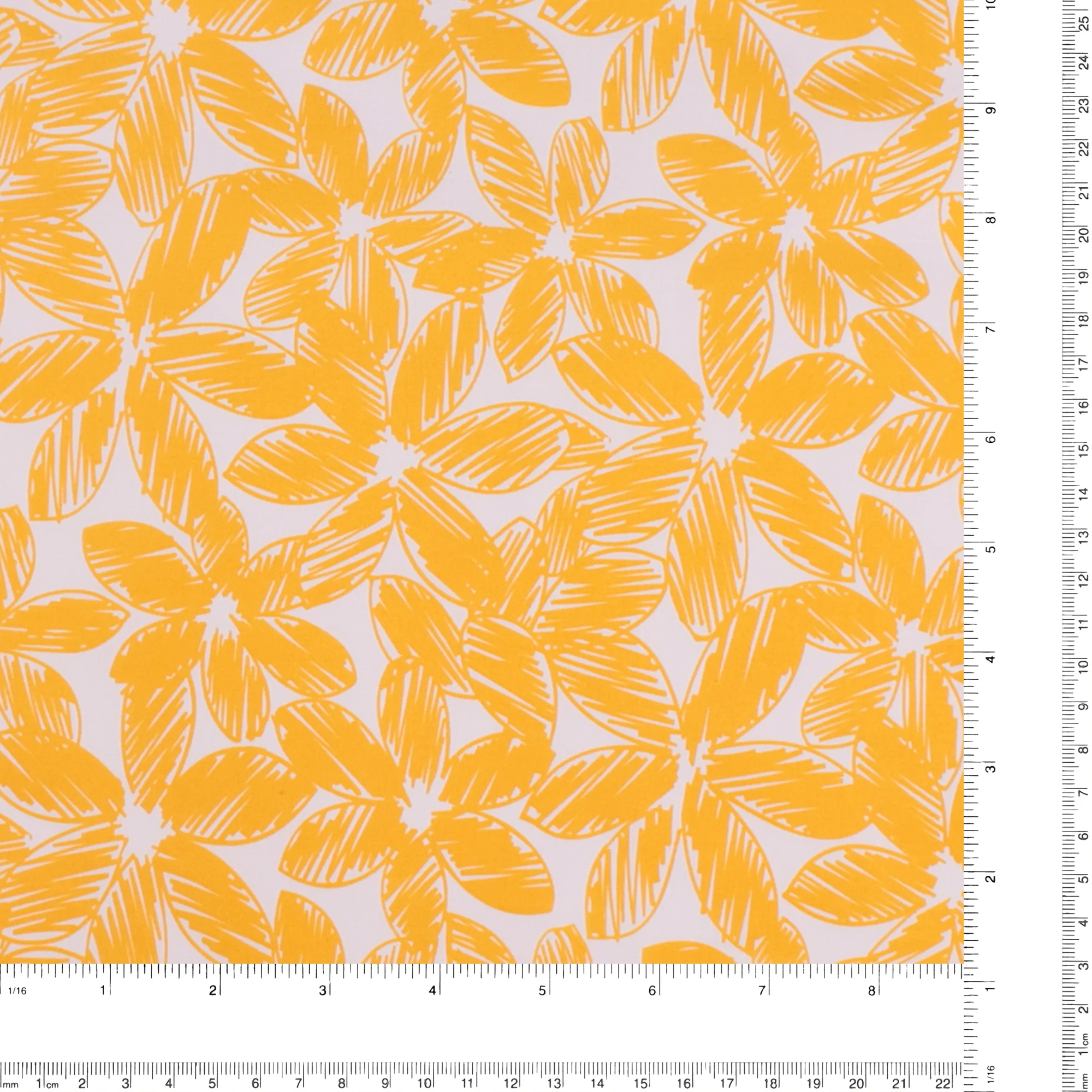 Printed Stretch Sateen - SANDY - 006 - Yellow - Image 3