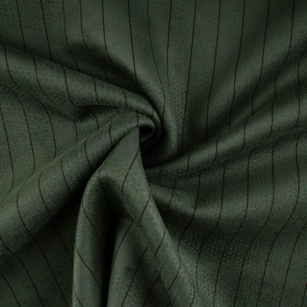 Printed Suede Bonded Scuba - Stripes - Green - Image 3