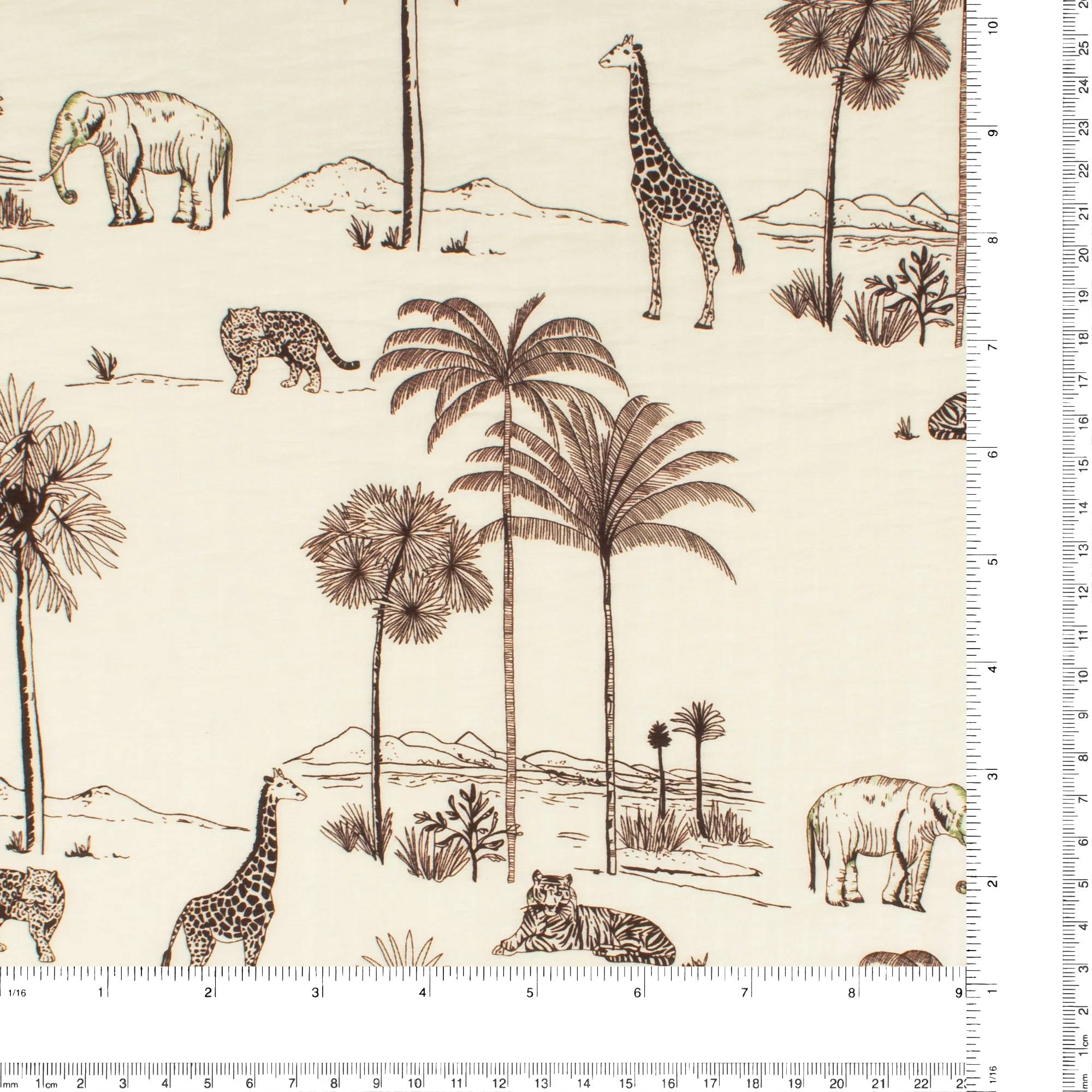 Printed Tencel Look - DESERT NILE - 002 - Offwhite - Image 3