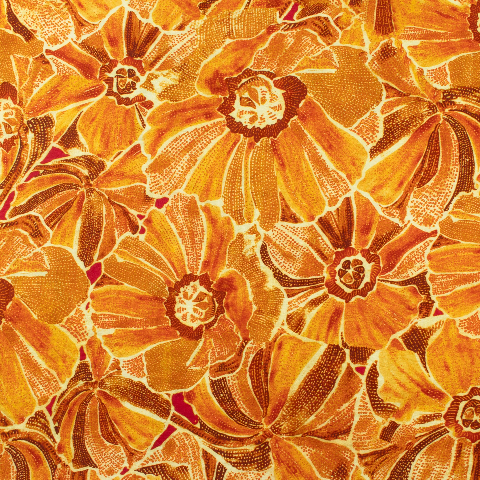 Printed Tencel Look - DESERT NILE - 005 - Tangerine