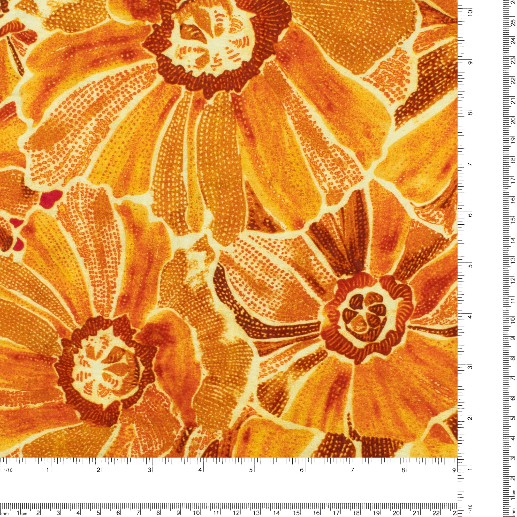Printed Tencel Look - DESERT NILE - 005 - Tangerine - Image 3