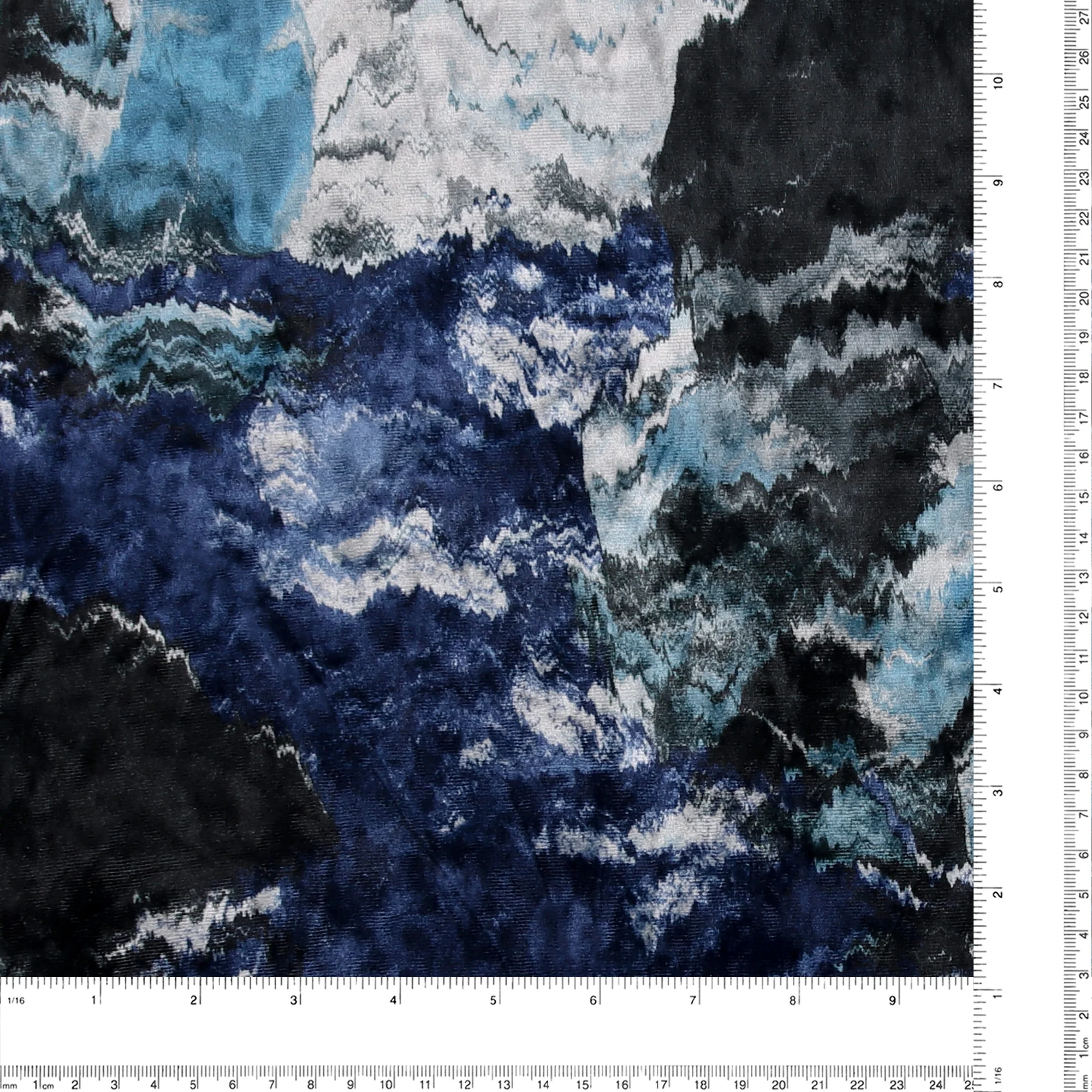 Printed Velvet - LOUELLA - 011 - Blue - Image 3