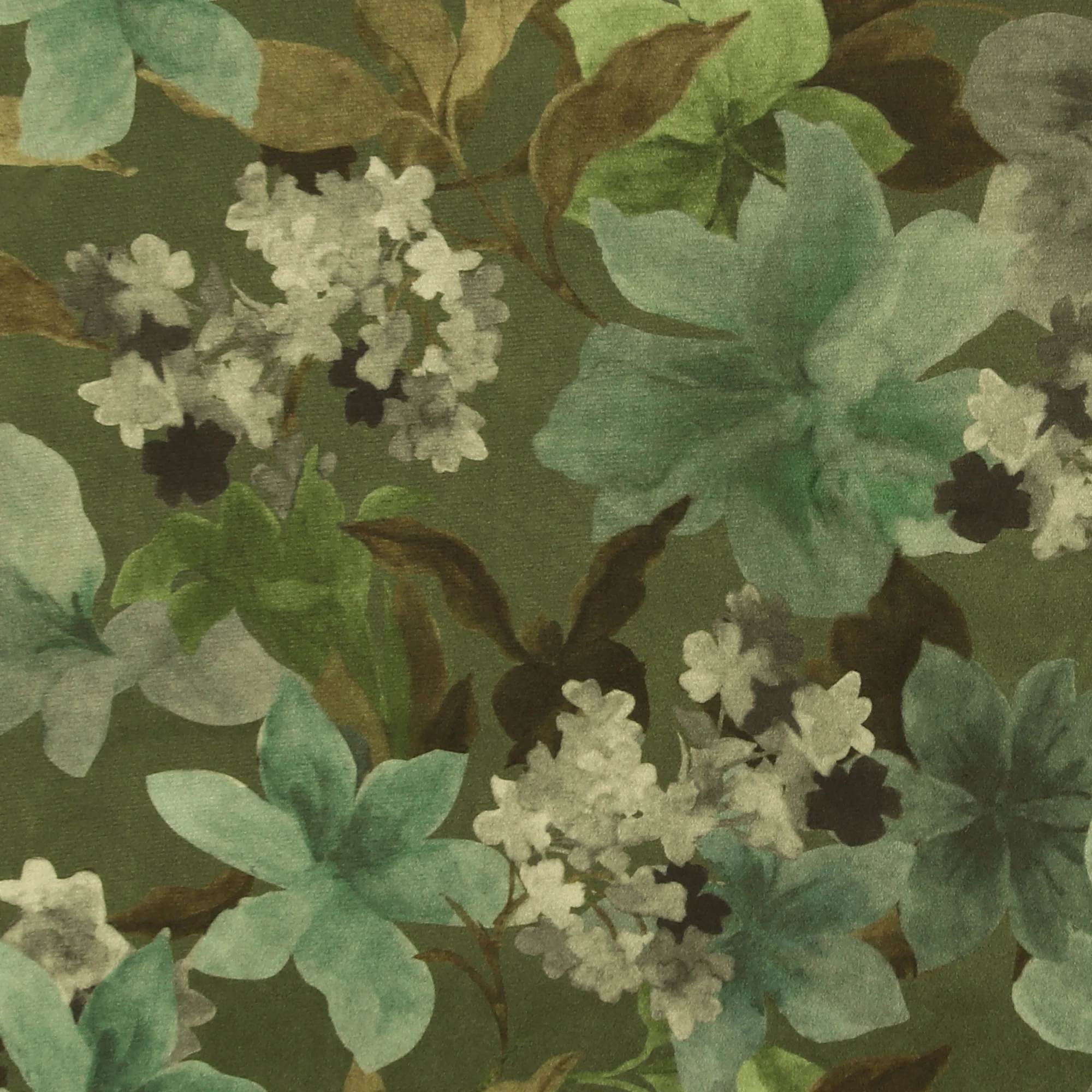 Printed Velvet - LOUELLA - 021 - Olive