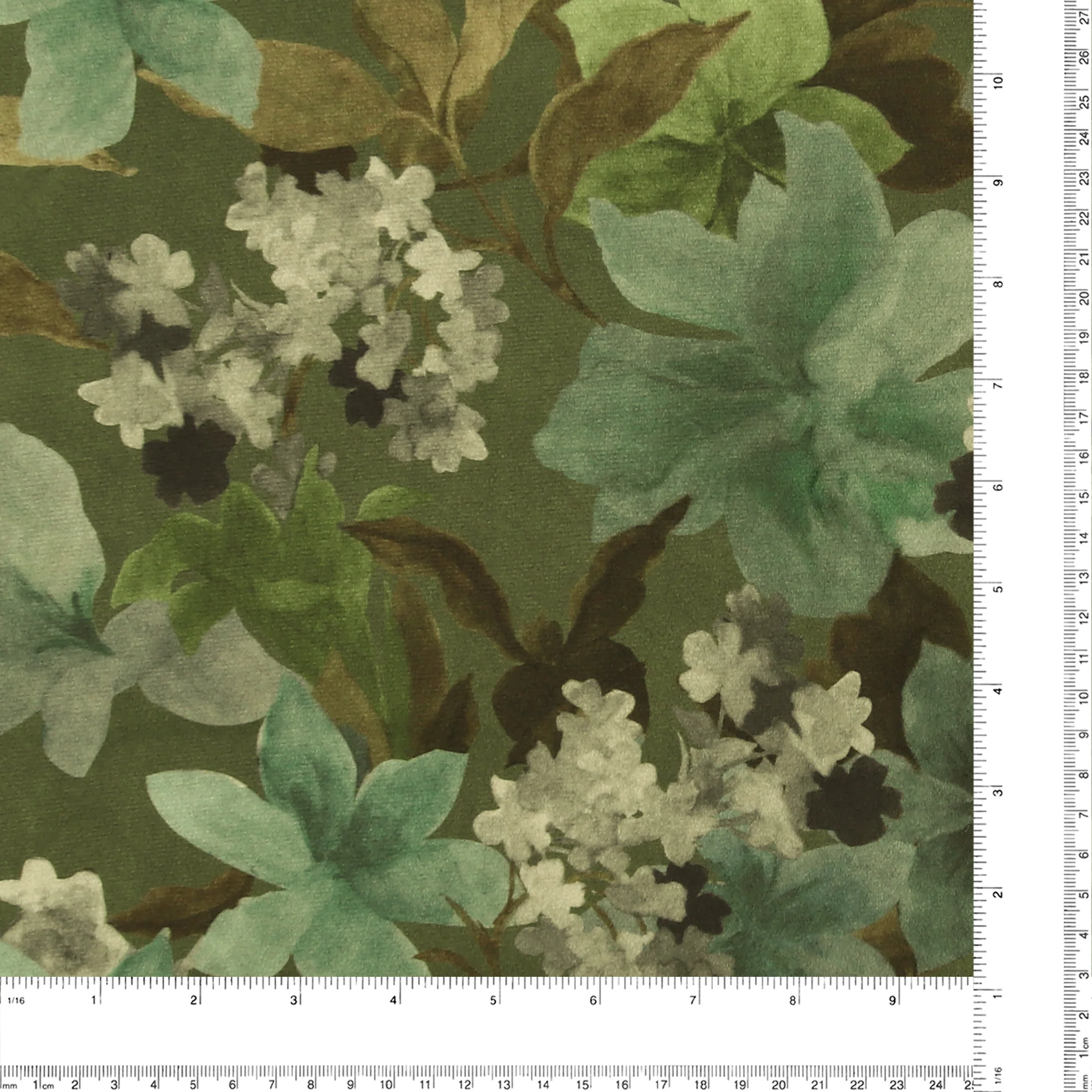 Printed Velvet - LOUELLA - 021 - Olive - Image 3
