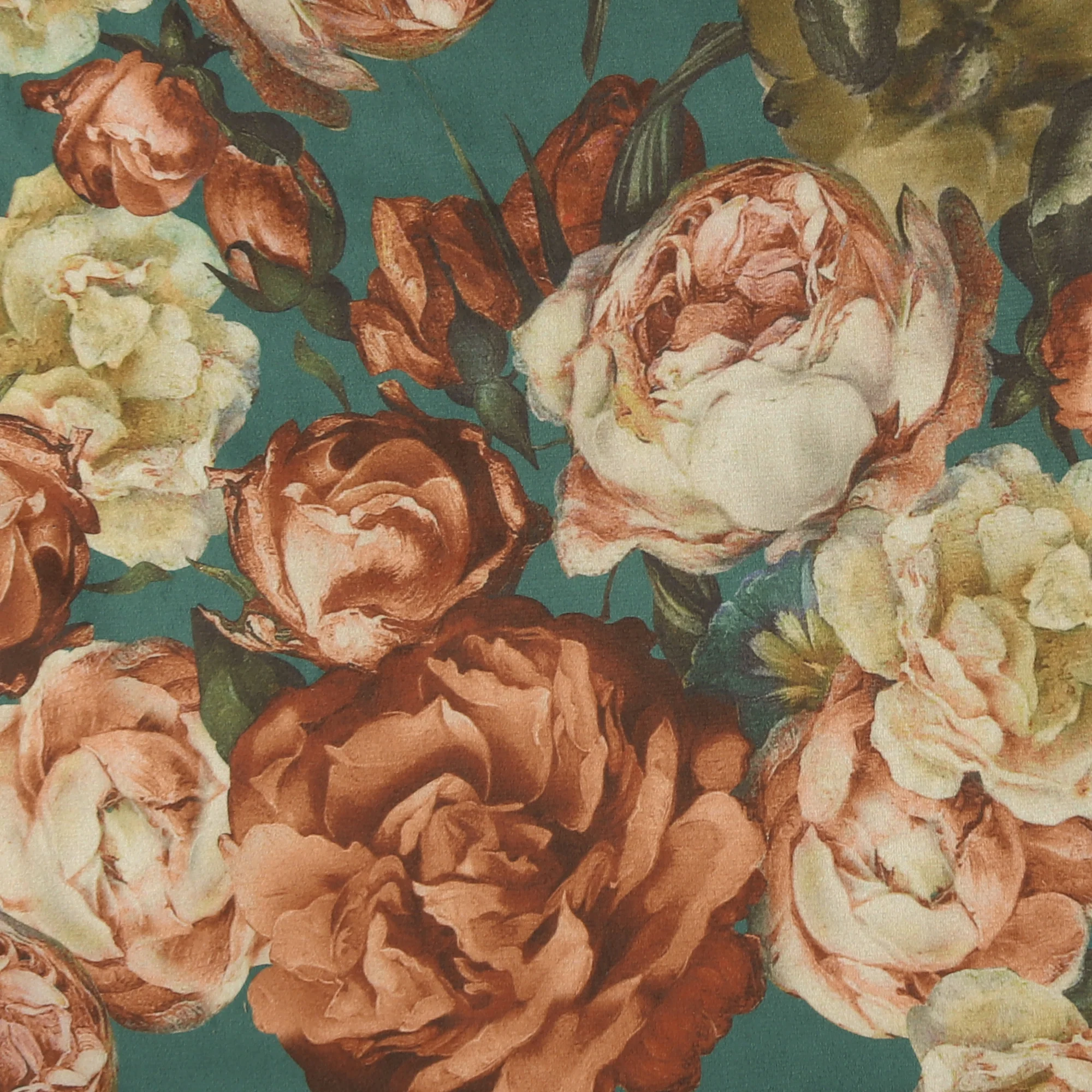 Printed Velvet - LOUELLA - 023 - Teal