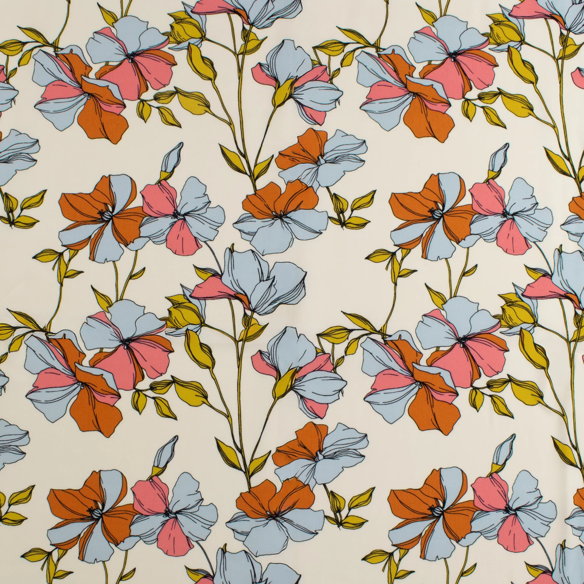 Printed Viscose - ALESSIA - 017 - Ivory - Image 3