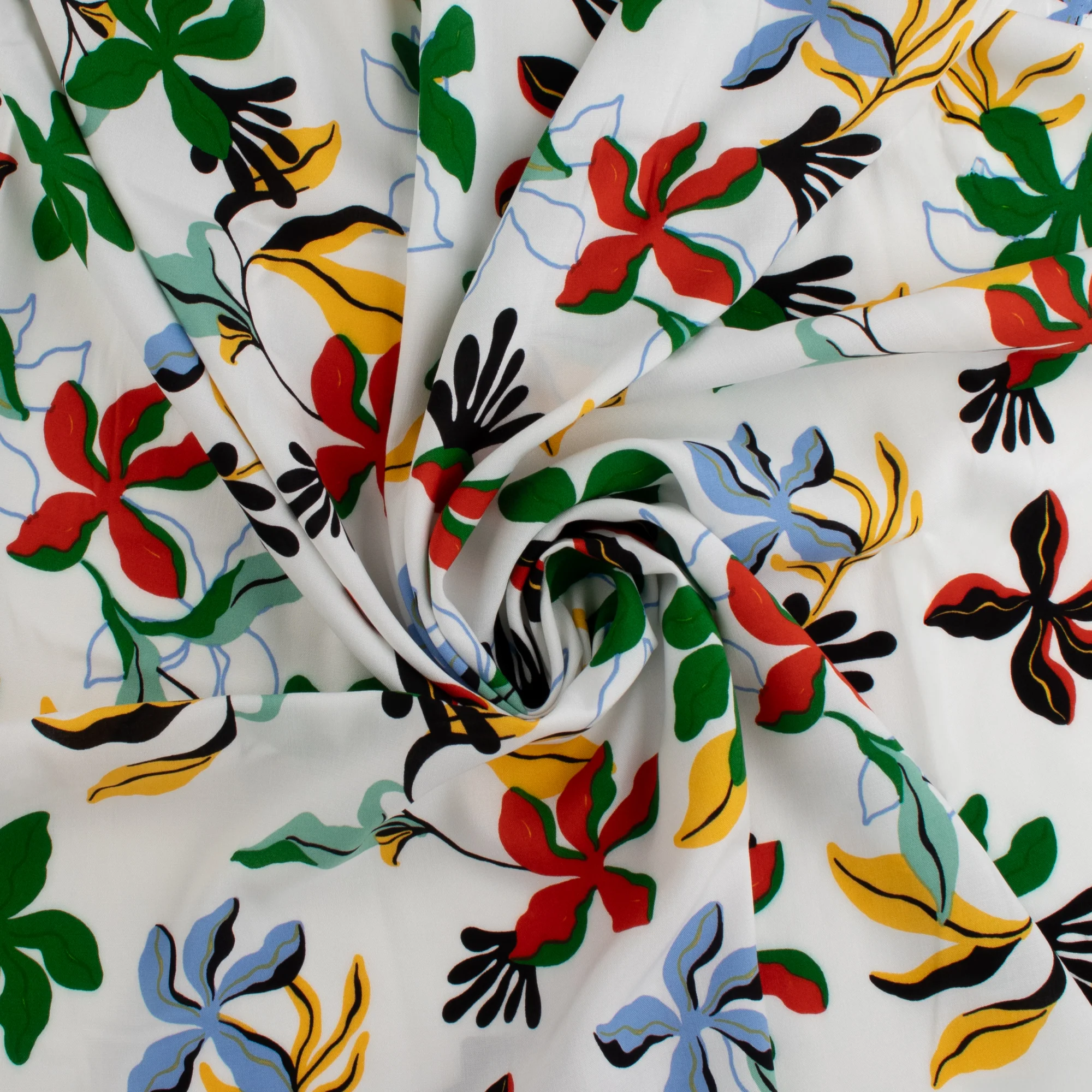 Printed Viscose - ALESSIA - 019 - White - Image 2