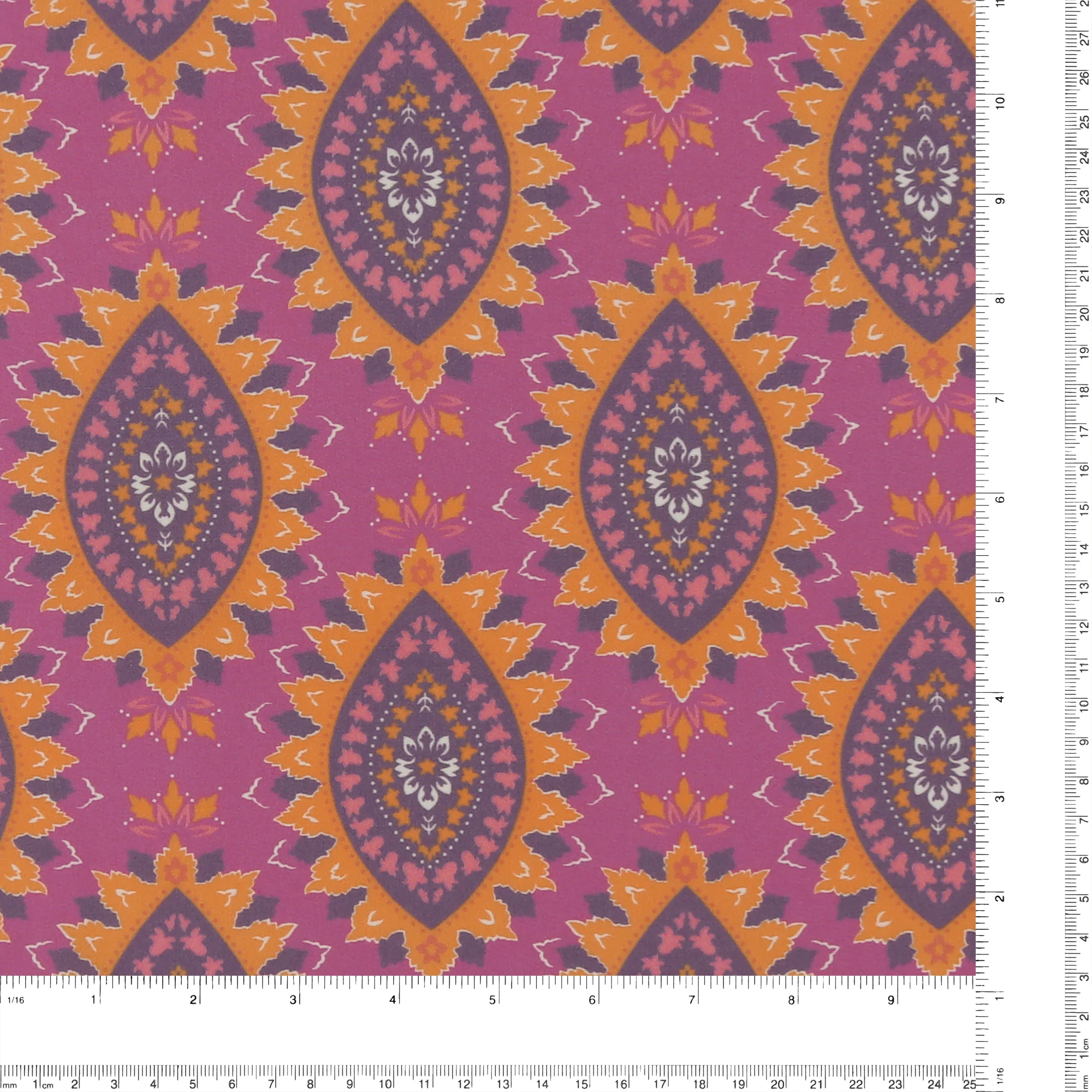 Printed Viscose - FANTASY - 004 - Neon Pink - Image 3