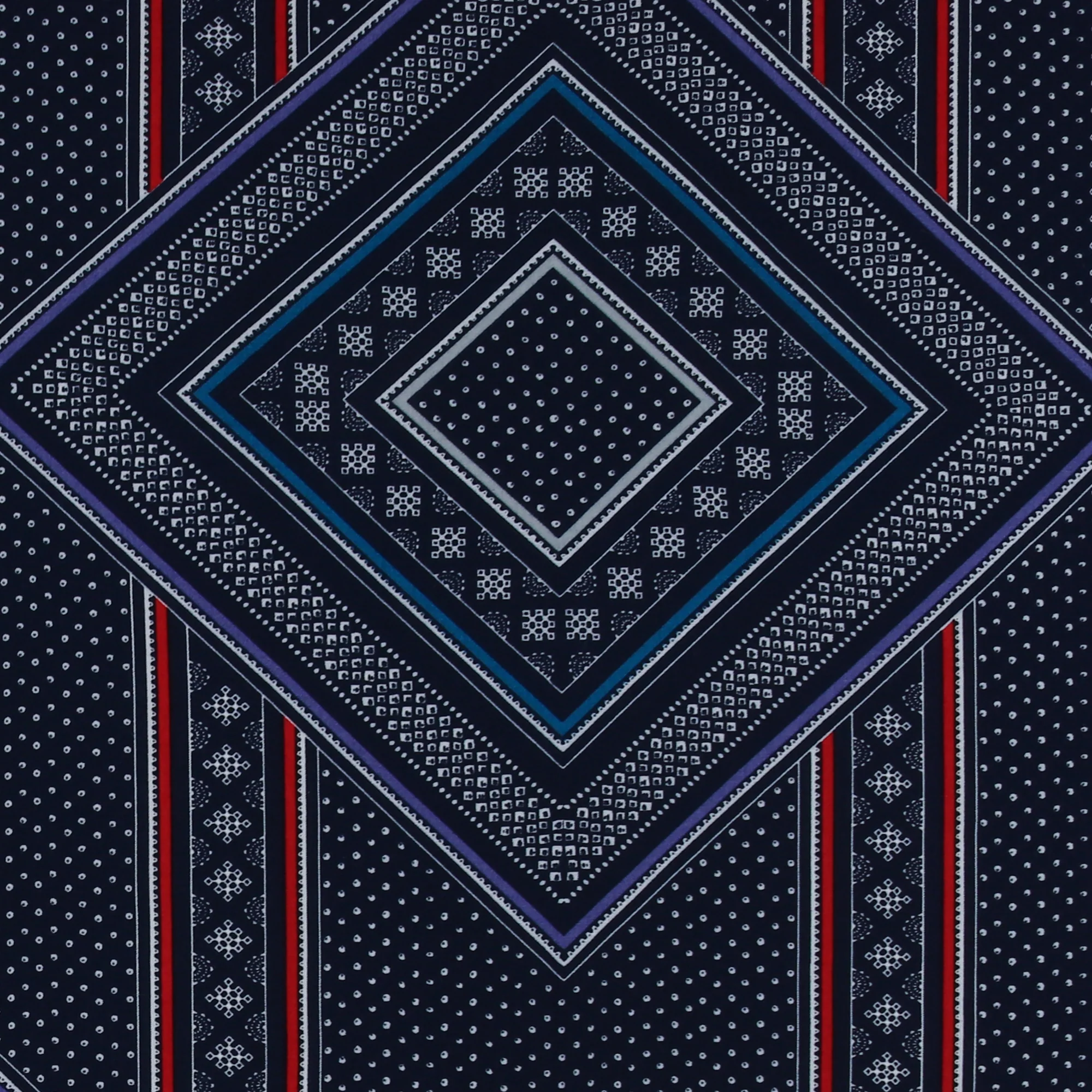 Printed Viscose - FANTASY - 007 - Navy