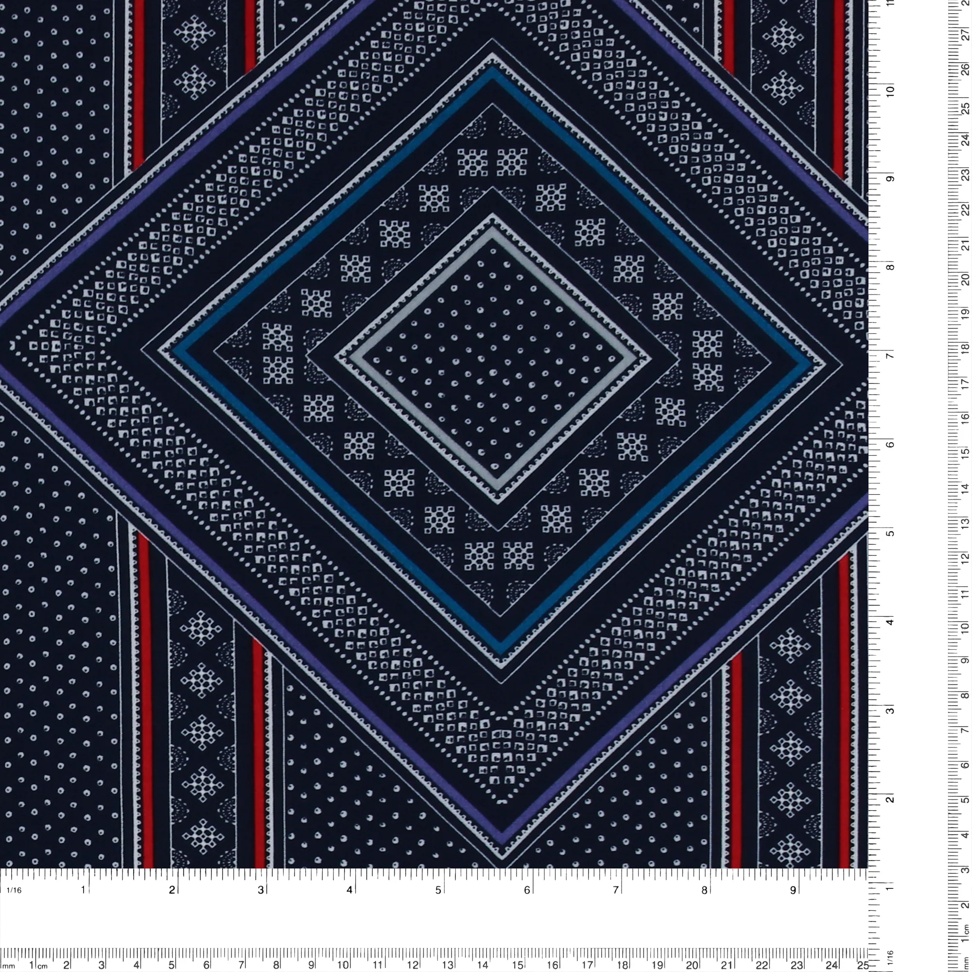 Printed Viscose - FANTASY - 007 - Navy - Image 3