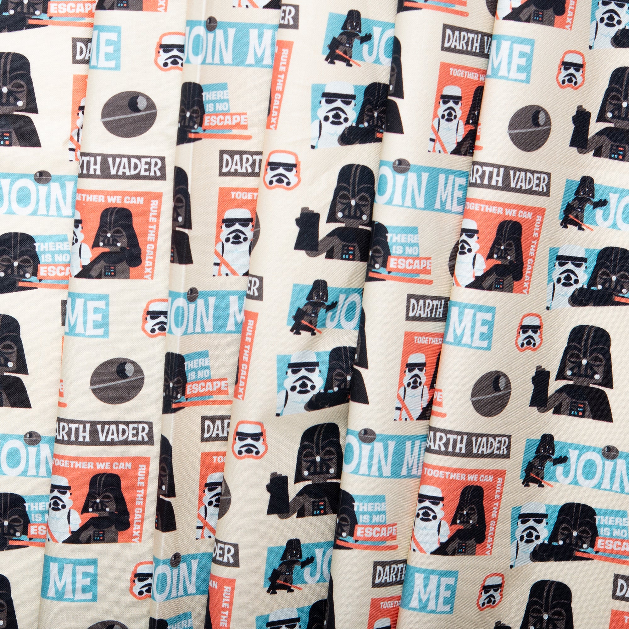 PRIVILÈGE by CAMELOT - Licensed Cotton Print - Star Wars -Darth Vader / Stormtrooper - Ivory - Image 4