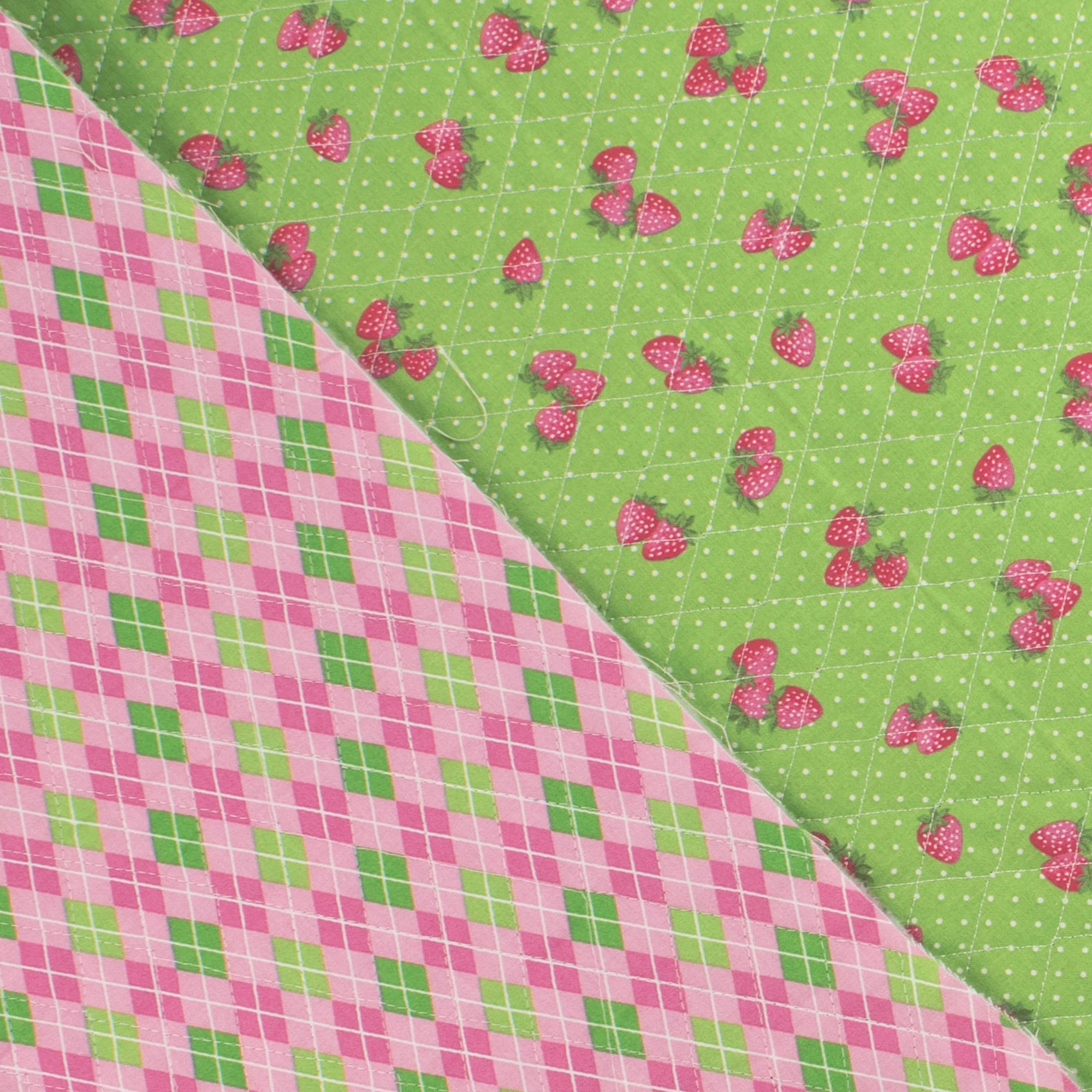 Quilted Back to Back printed cotton - 007 - Green - Image 2