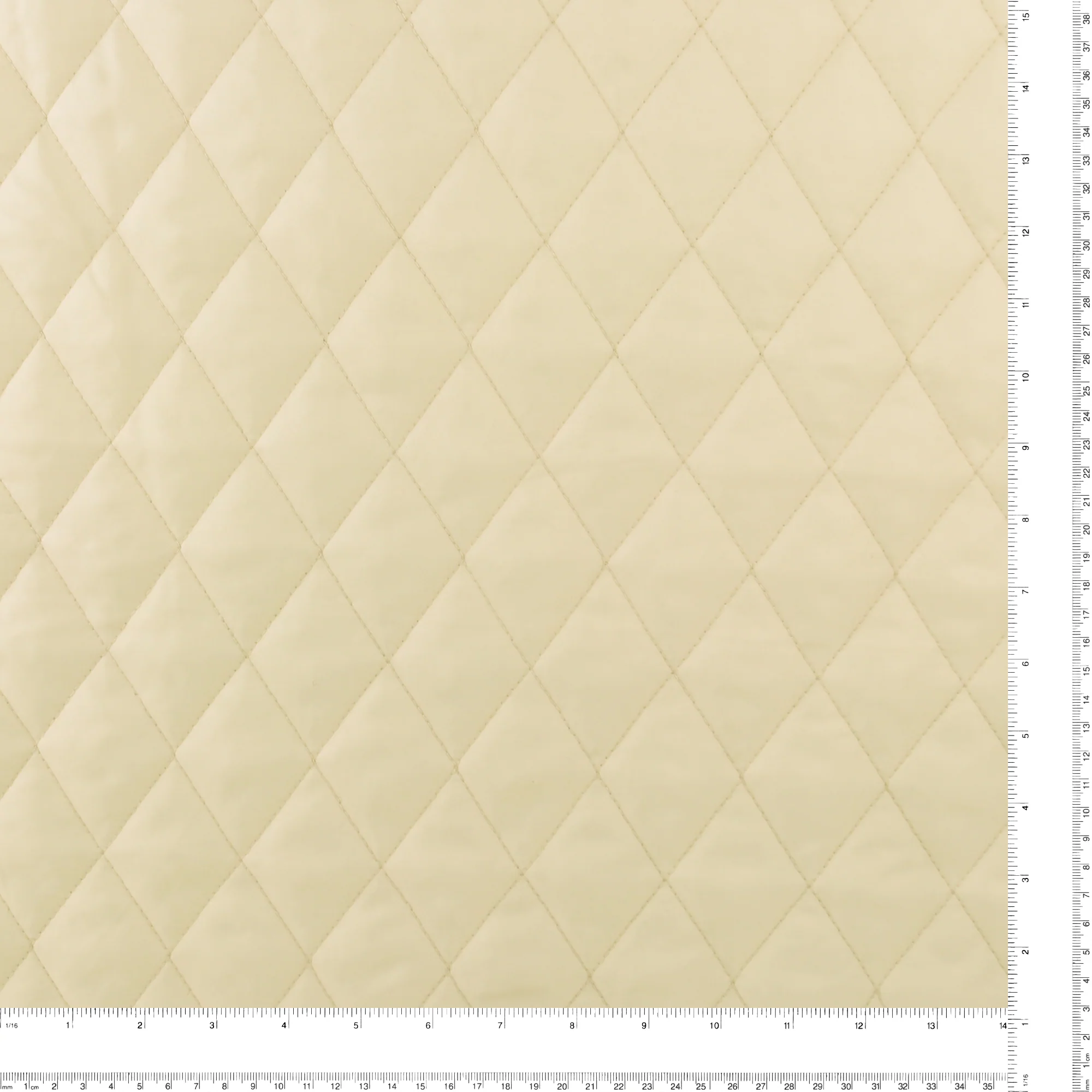 Quilted Polyester Lining - Diamond - Oyster - Image 3