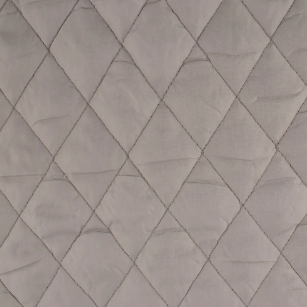 Quilted Polyester Lining - Silver