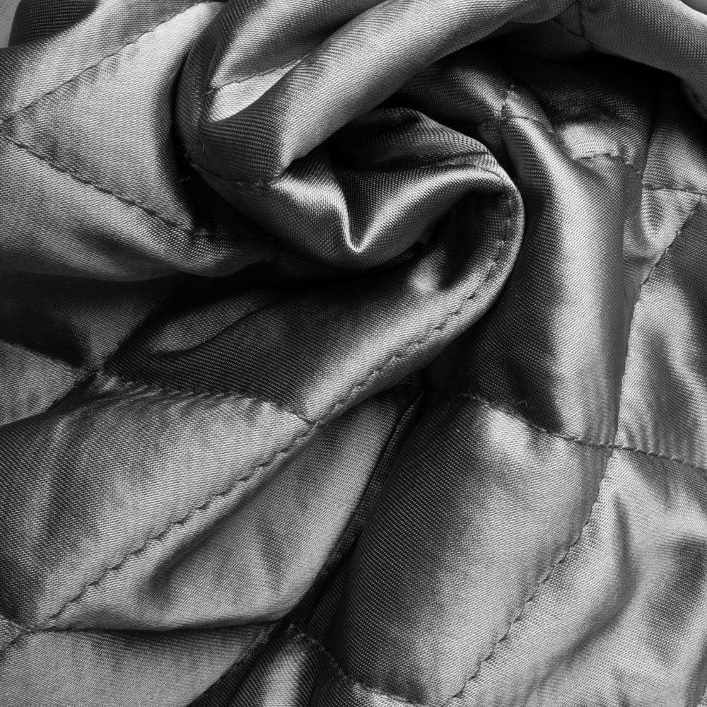 Quilted Satin Lining - Medium grey - Image 2