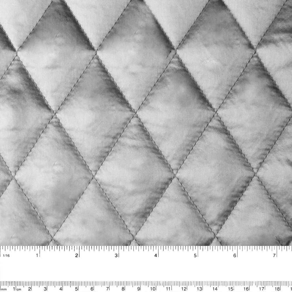 Quilted Satin Lining - Medium grey - Image 3