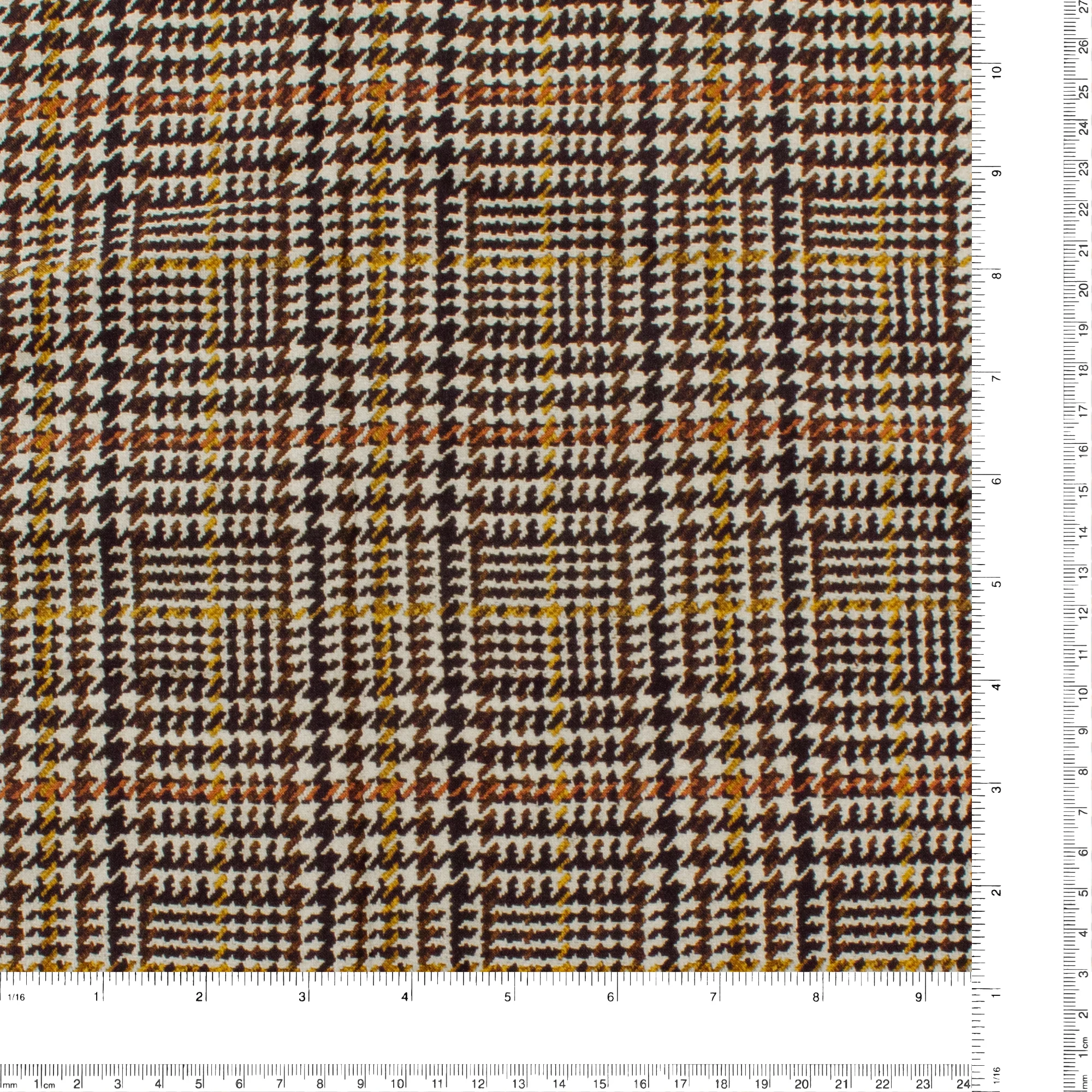 Rayon Challis Print - NORA - 001 - Brown - Image 3