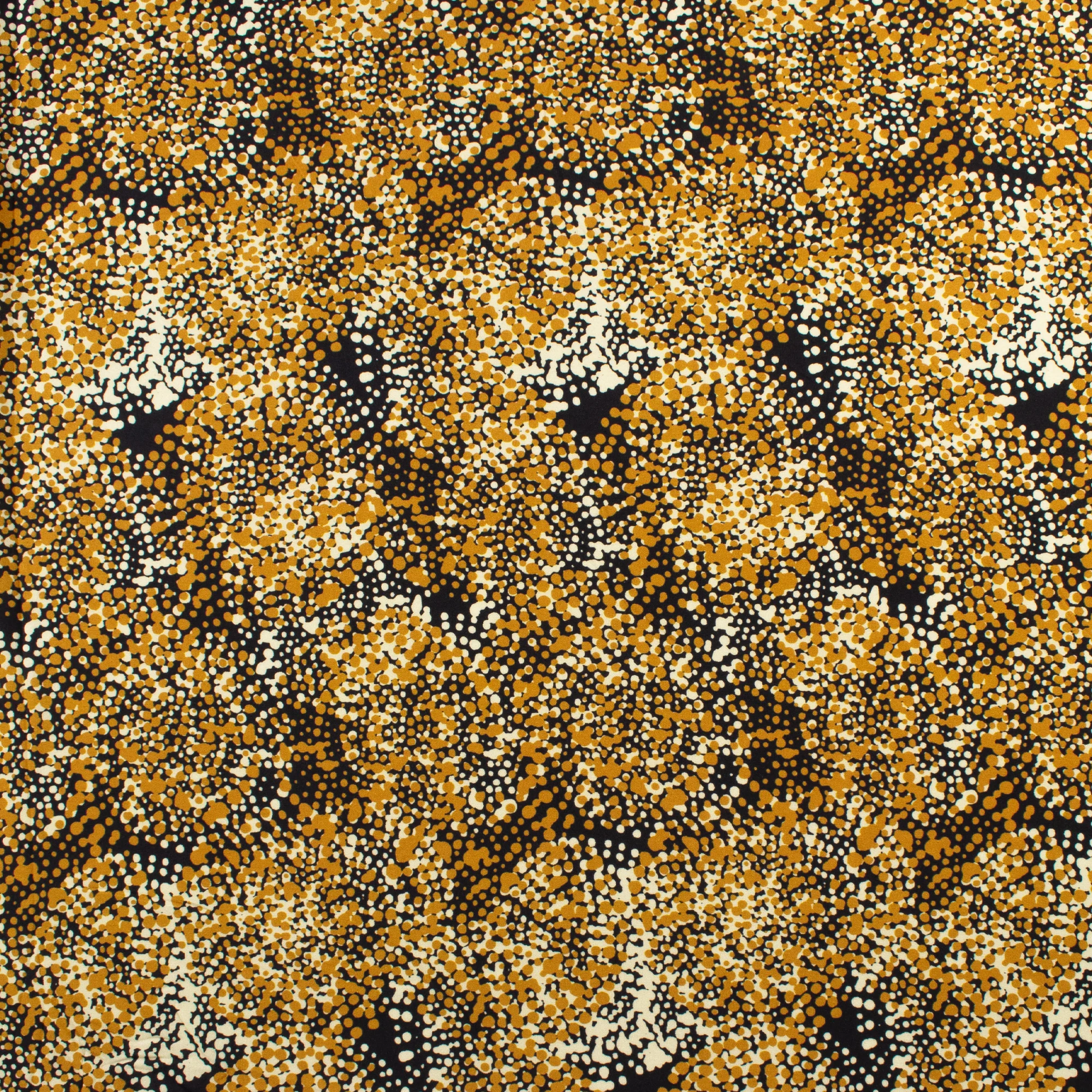 Rayon Challis Print - NORA - 005 - Mustard