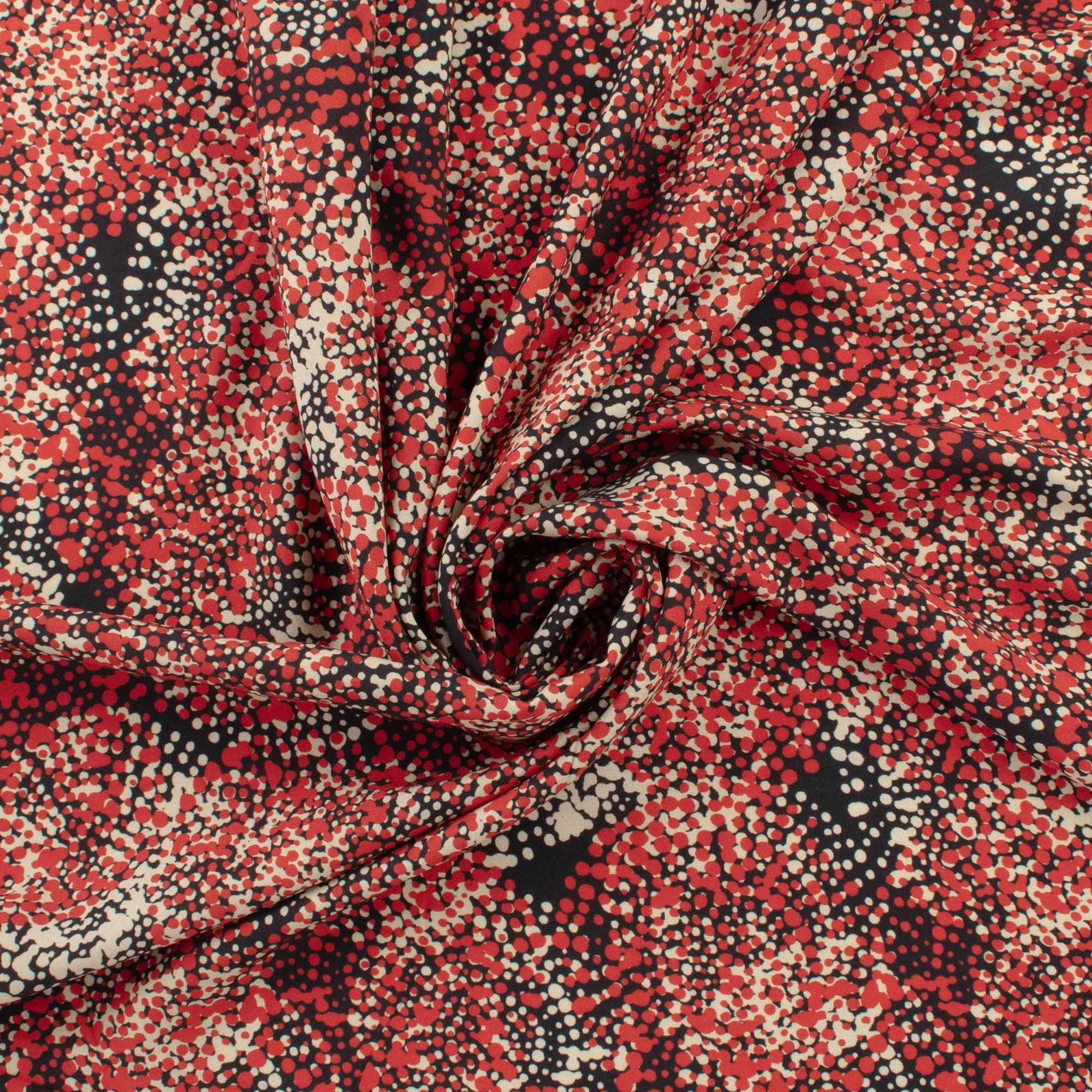 Rayon Challis Print - NORA - 006 - Red - Image 2