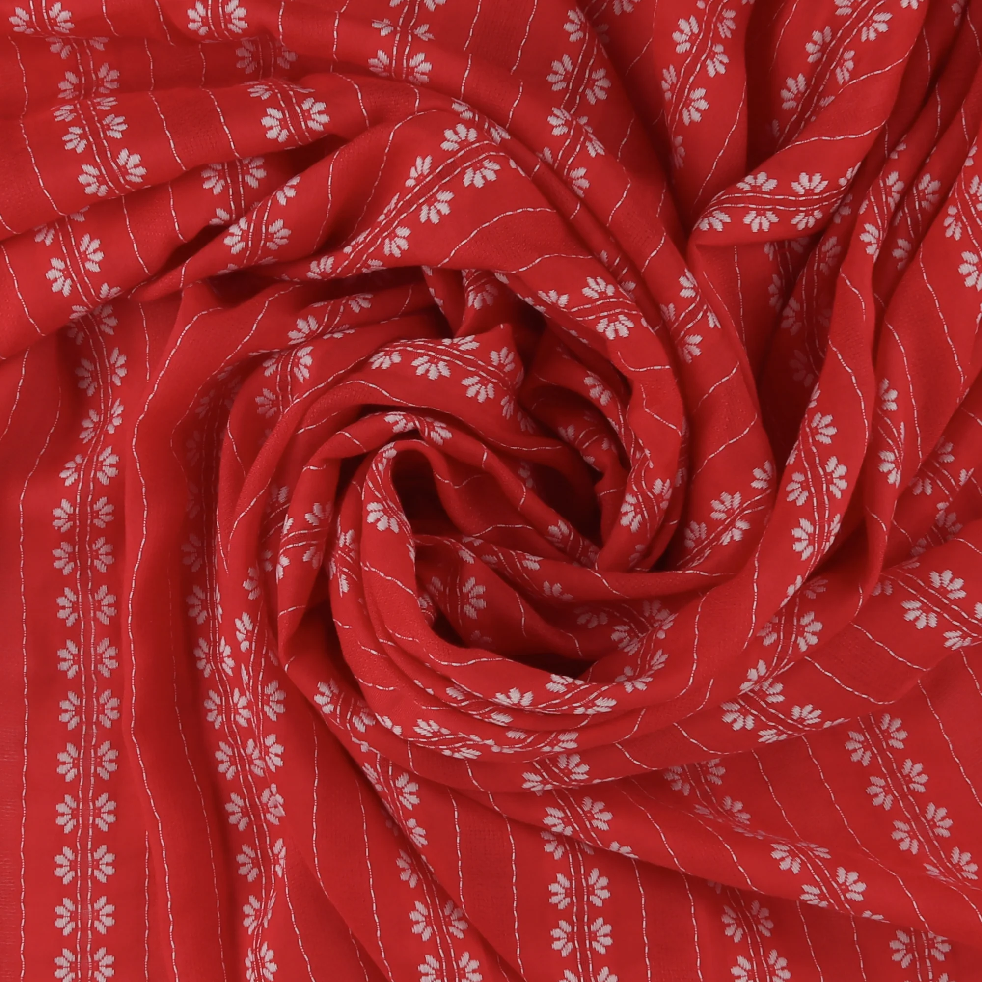 Rayon Embroidery - MILA - 001 - Red - Image 2