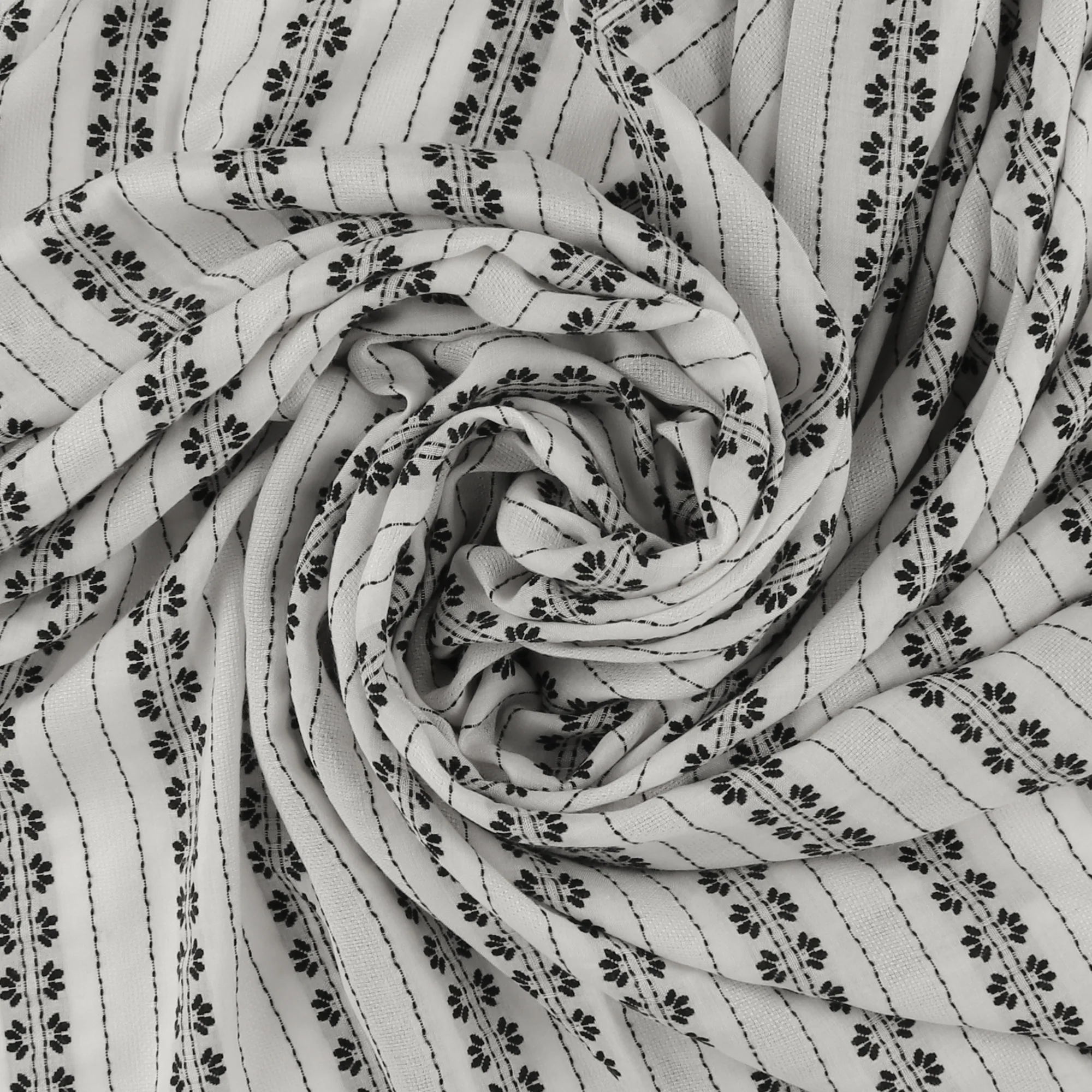 Rayon Embroidery - MILA - 002 - White - Image 2