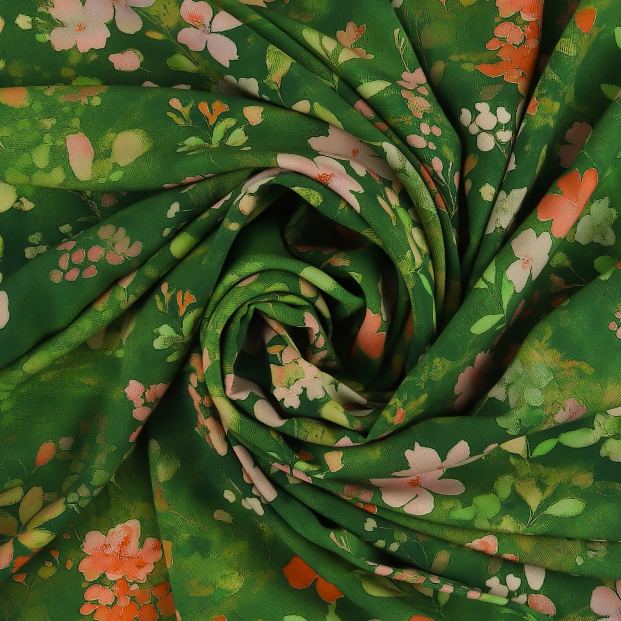Rayon Poplin Print - MORGAN - 001 - Green - Image 2