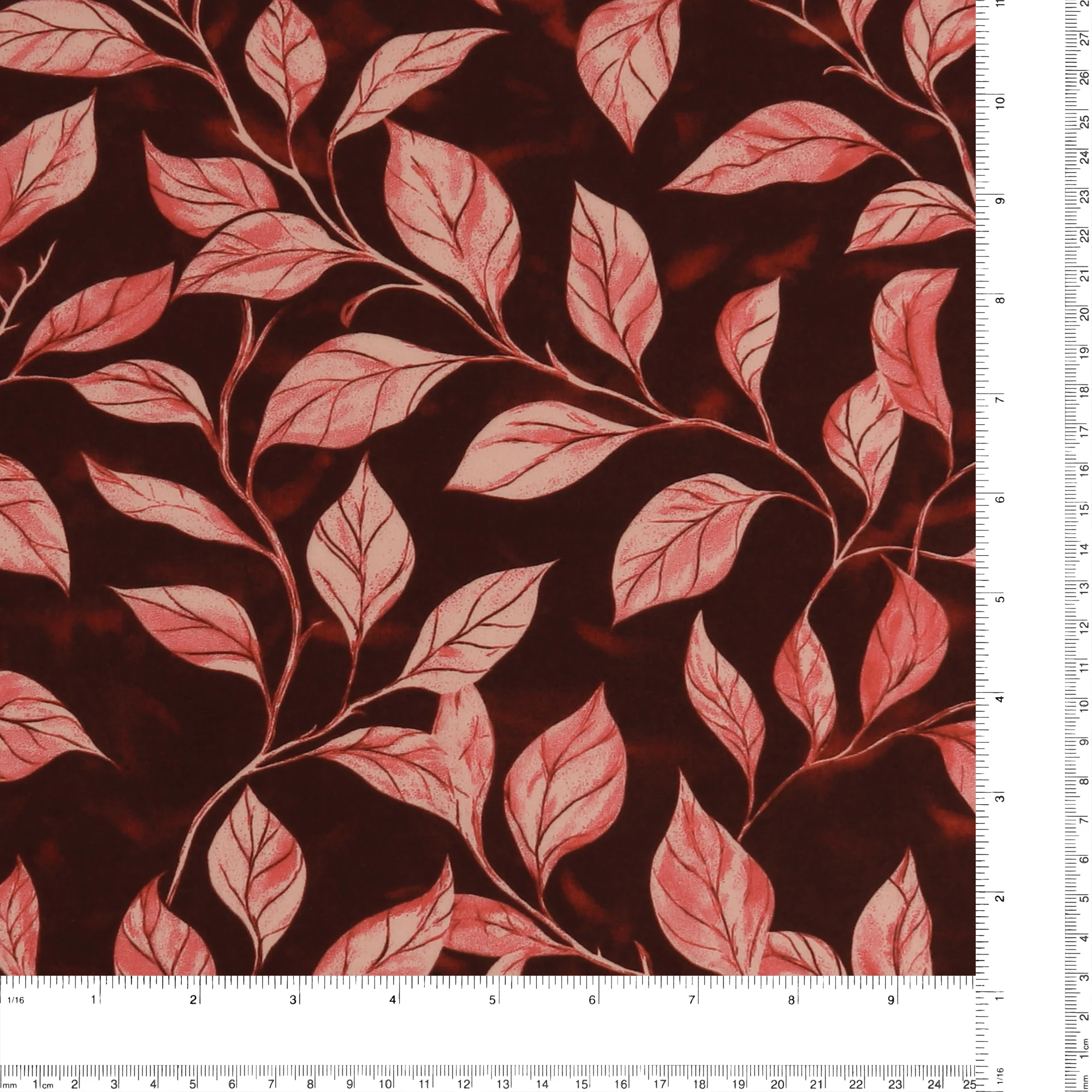 Rayon Poplin Print - MORGAN - 003 - Bordeaux - Image 3