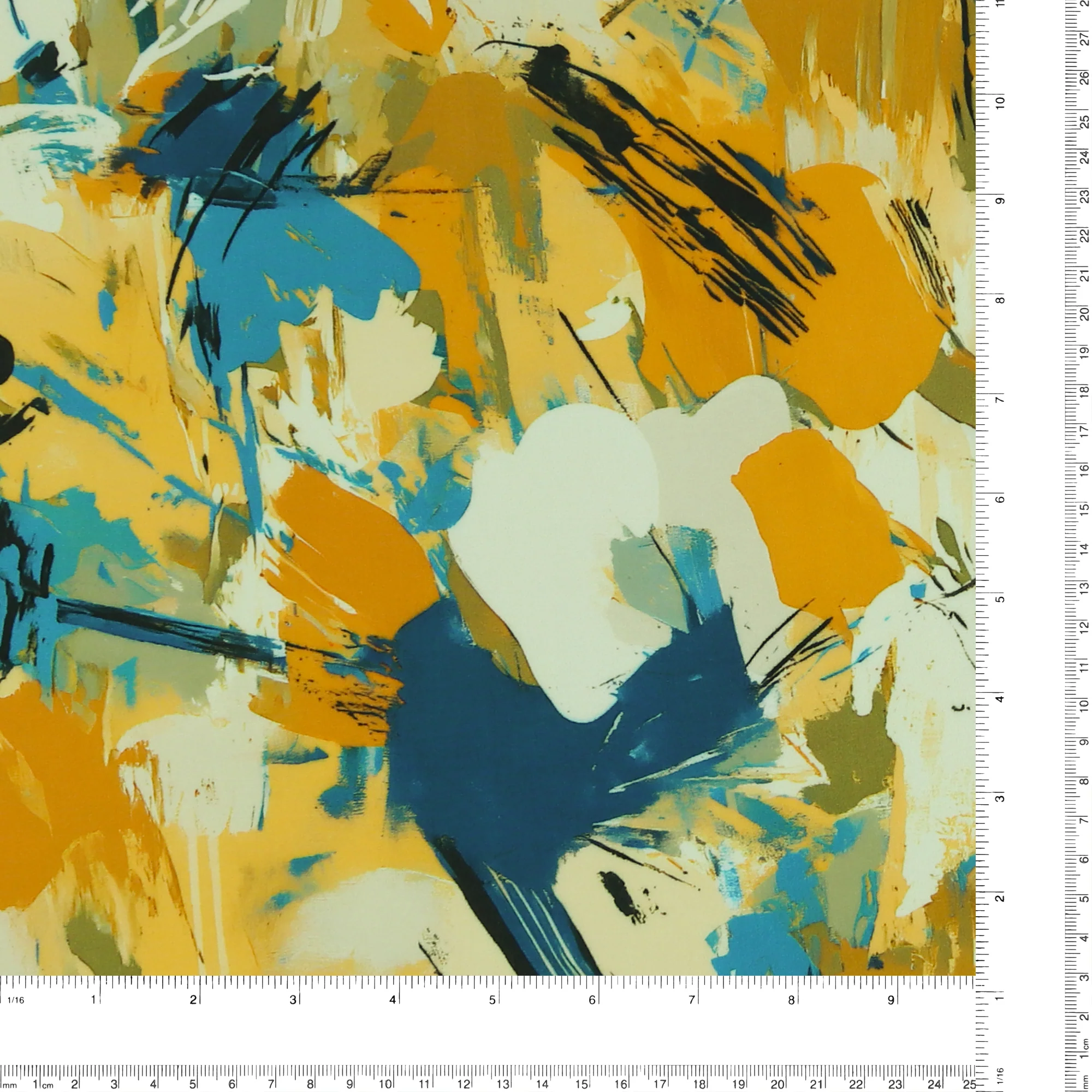 Rayon Poplin Print - MORGAN - 006 - Turquoise - Image 3