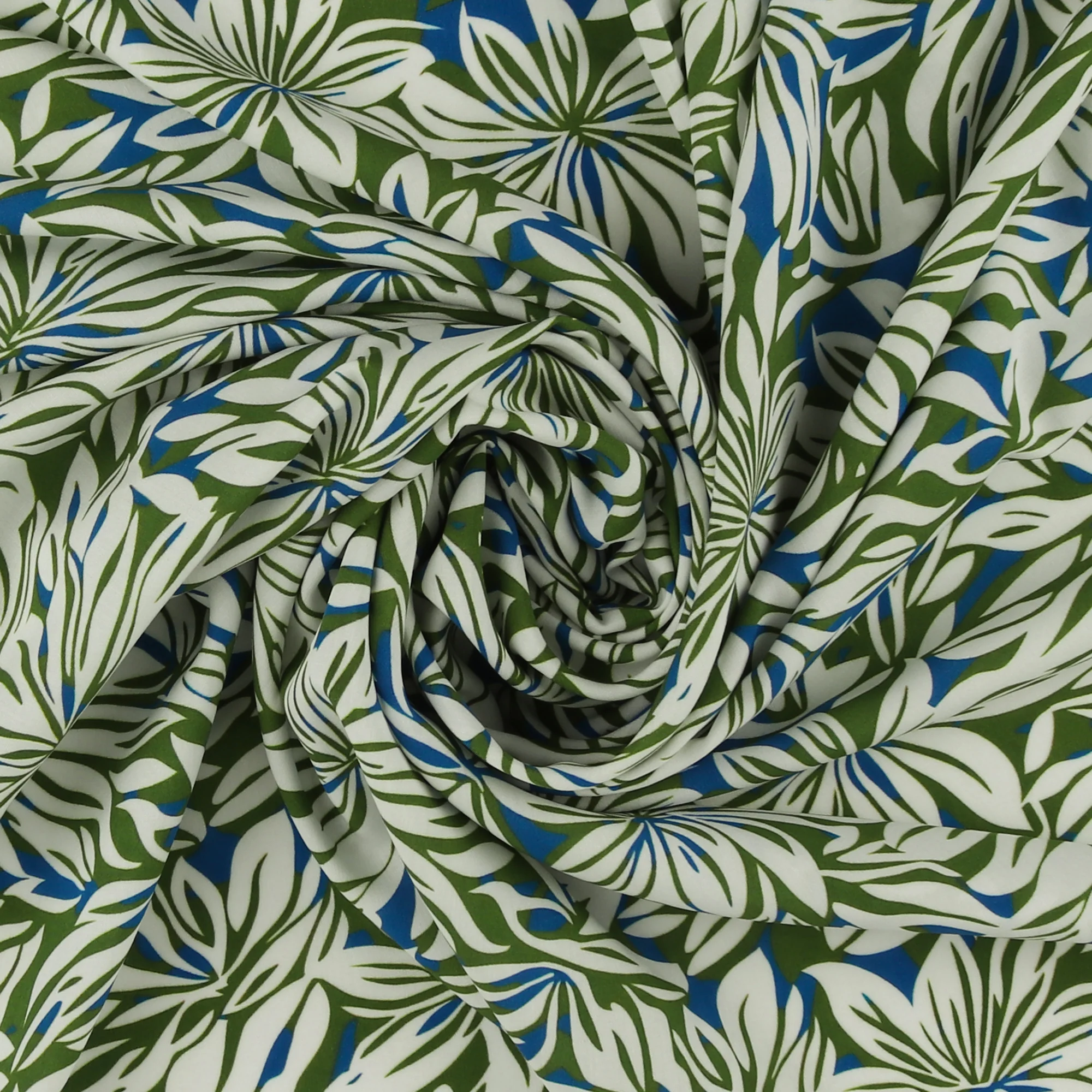 Rayon Poplin Print - MORGAN - 012 - Green - Image 2