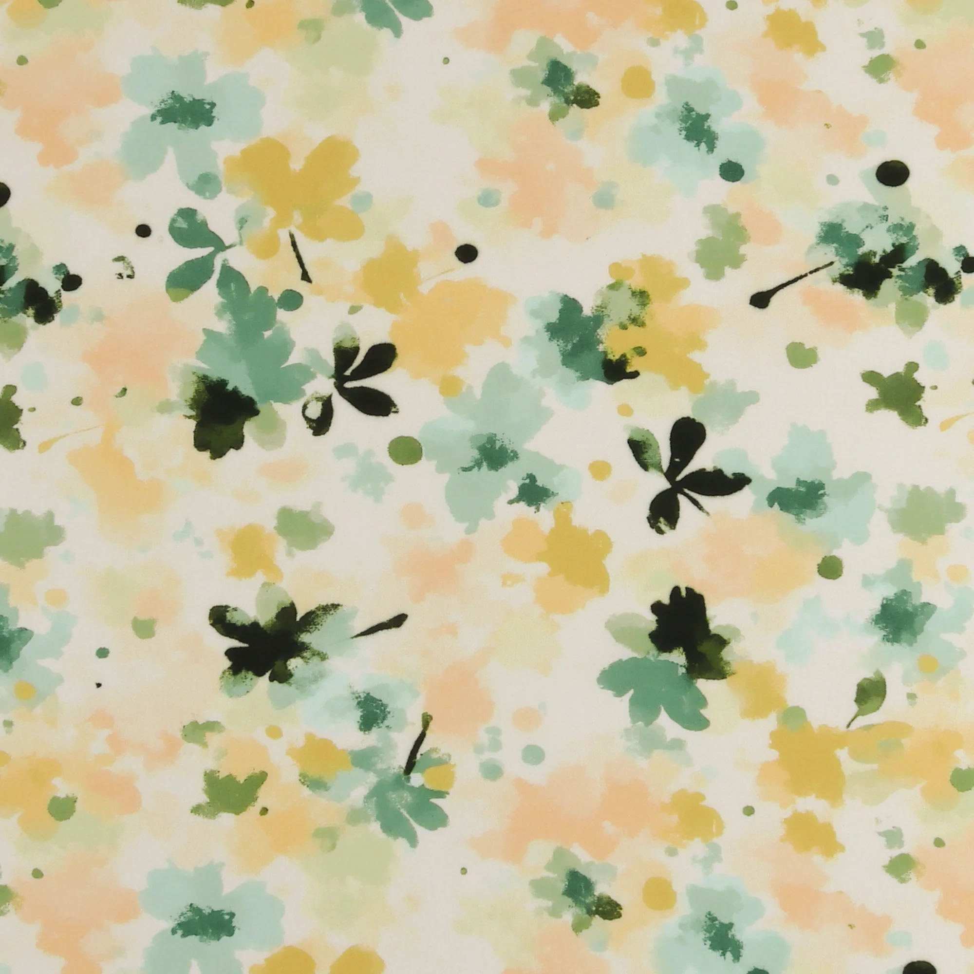 Rayon Poplin Print - MORGAN - 027 - Yellow