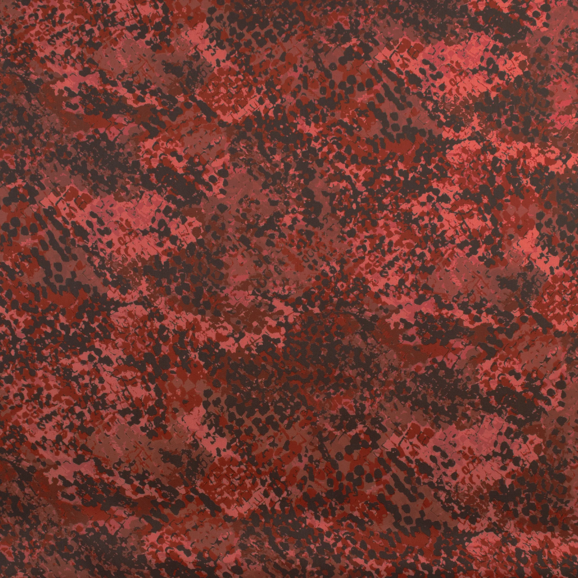 Rayon Satin Print - PANDORA - 005 - Red