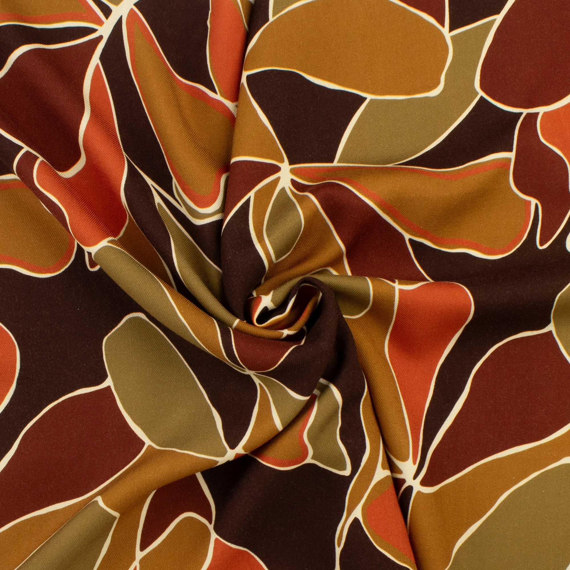 Rayon Twill Print - AROMA - 002 - Chocolate - Image 2