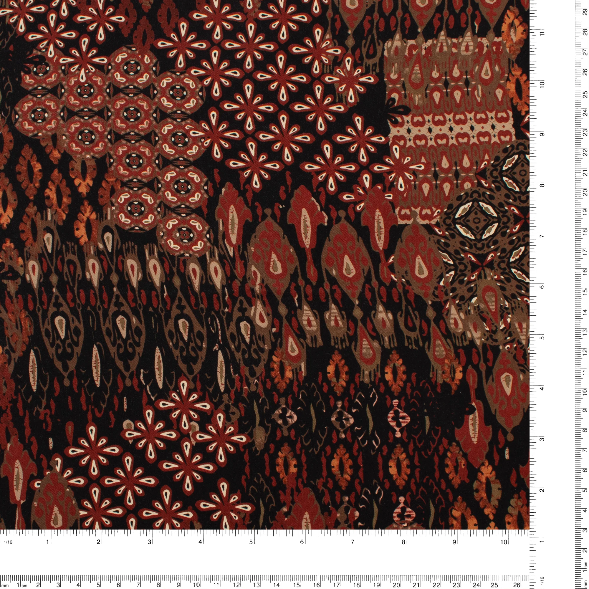 Rayon Twill Print - AROMA - 003 - Brown - Image 3