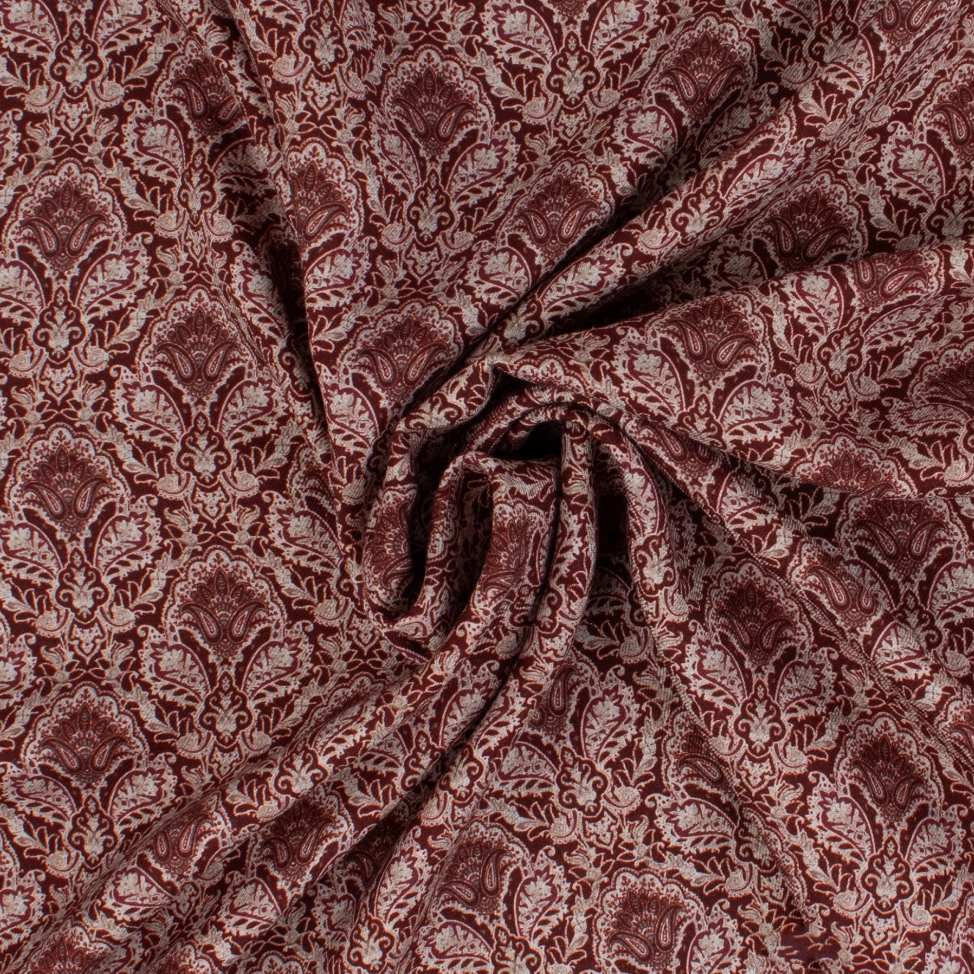 Rayon Twill Print - MANCHESTER - 002 - Wine - Image 2
