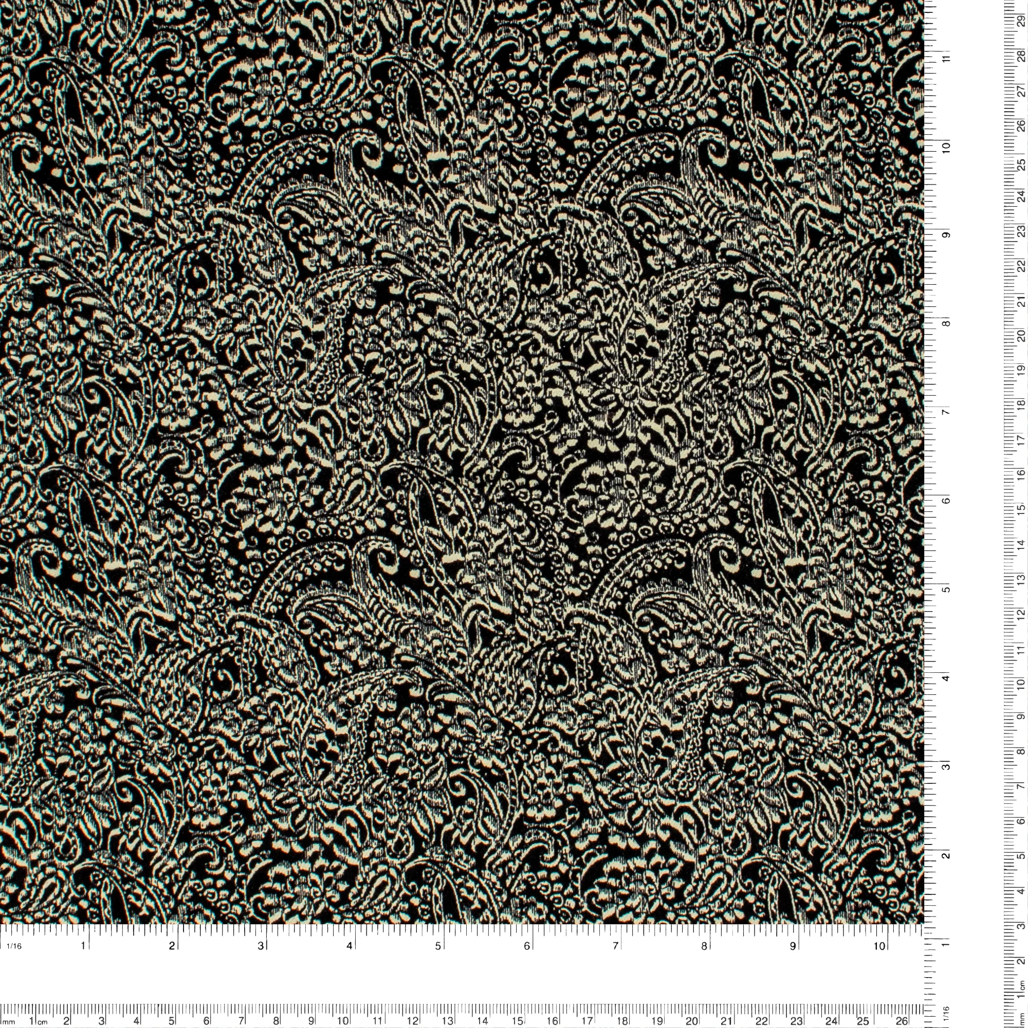 Rayon Twill Print - MANCHESTER - 004 - Black - Image 3
