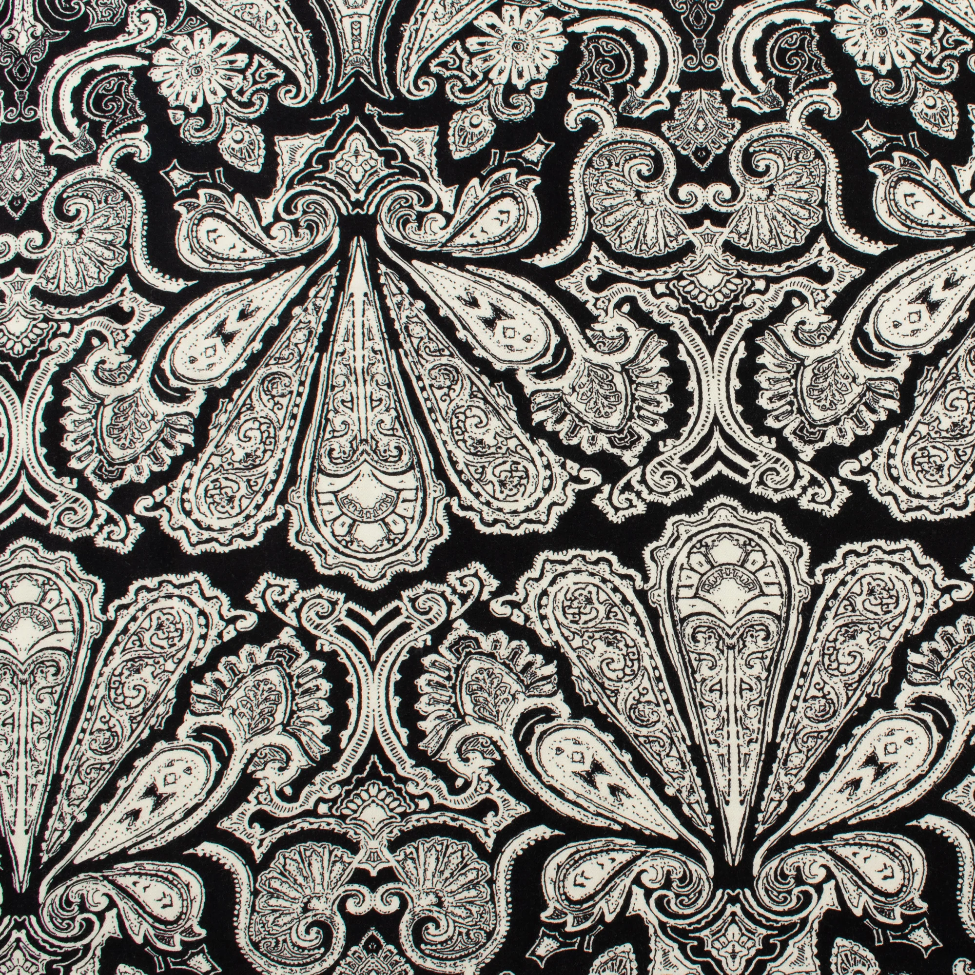 Rayon Twill Print - PANDORA - 002 - Black