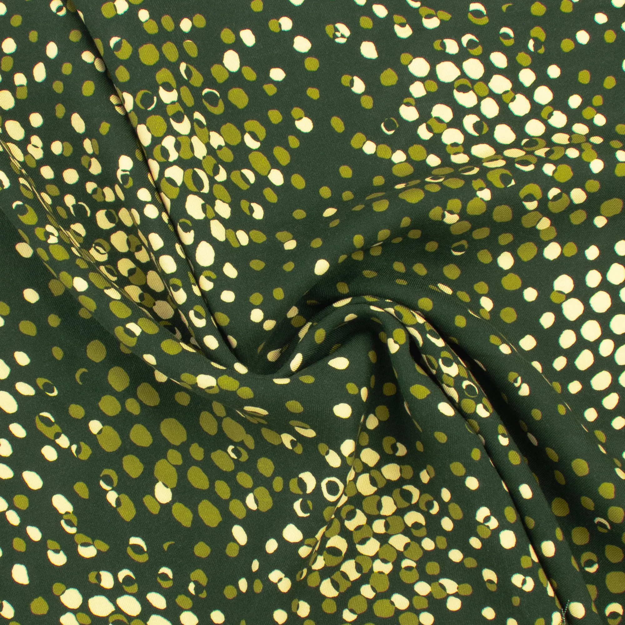 Rayon Twill Print - VERDE - 001 - Dark Green - Image 2