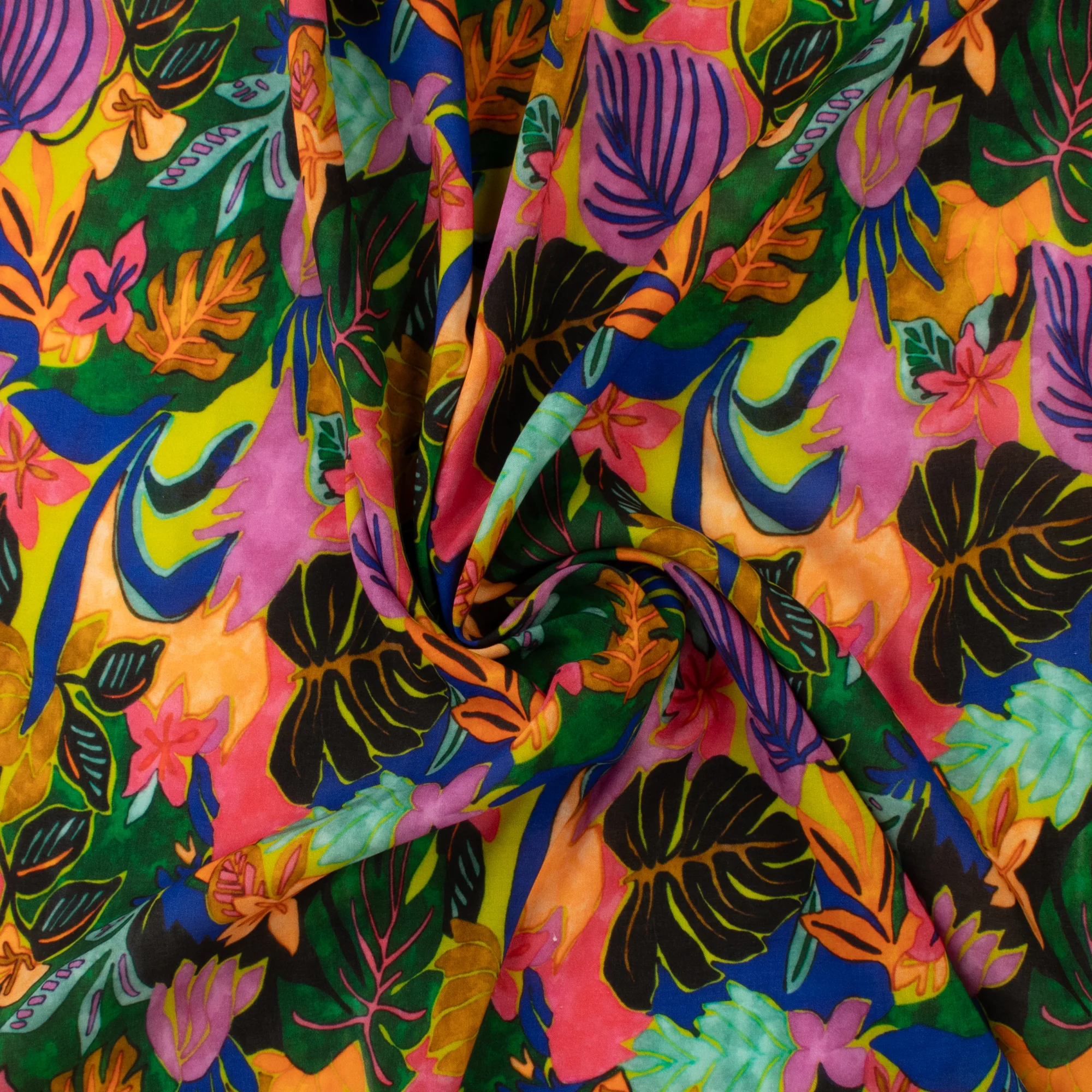 Rayon Voile Print - MARLOWE - 006 - Black - Image 2