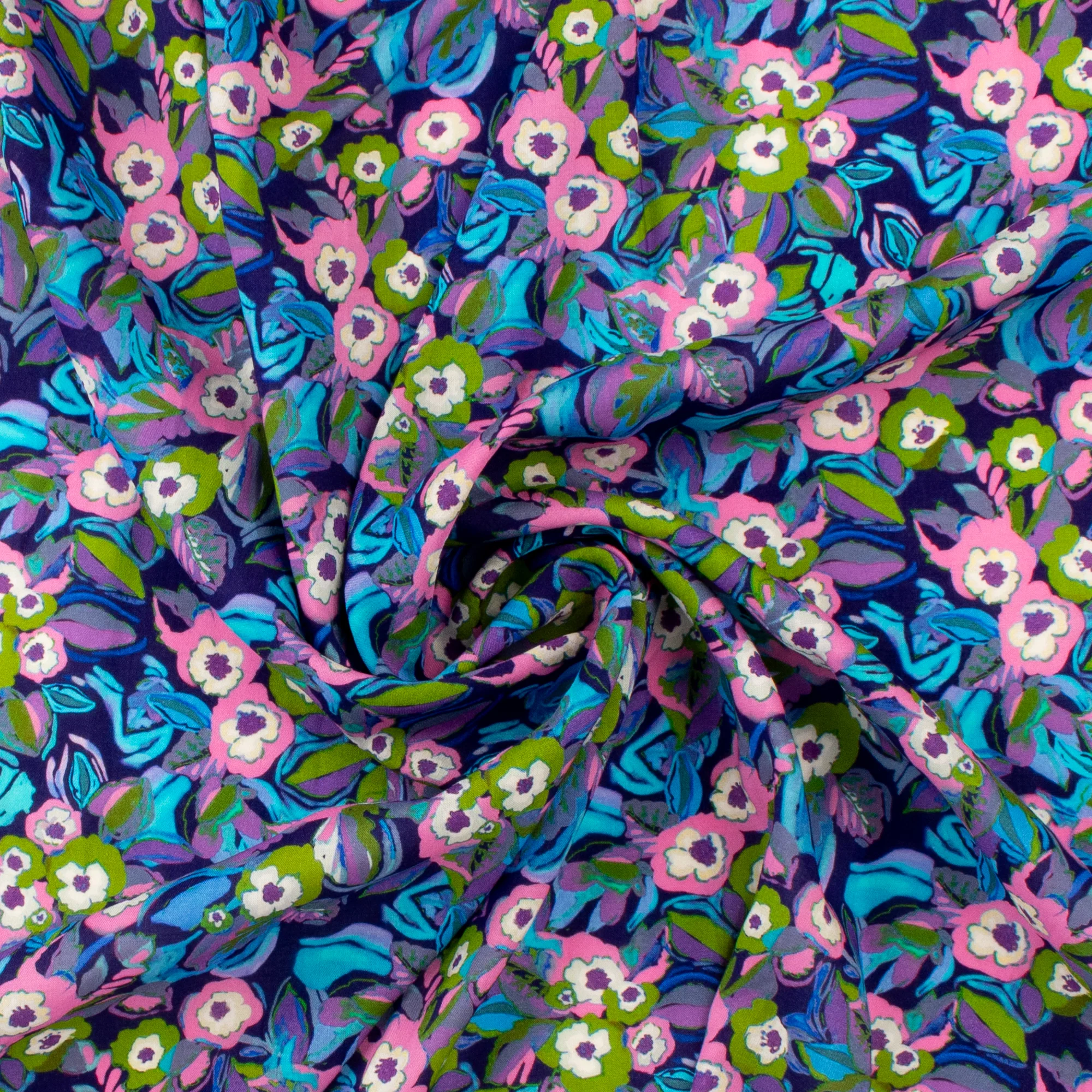 Rayon Voile Print - MARLOWE - 008 - Purple - Image 2
