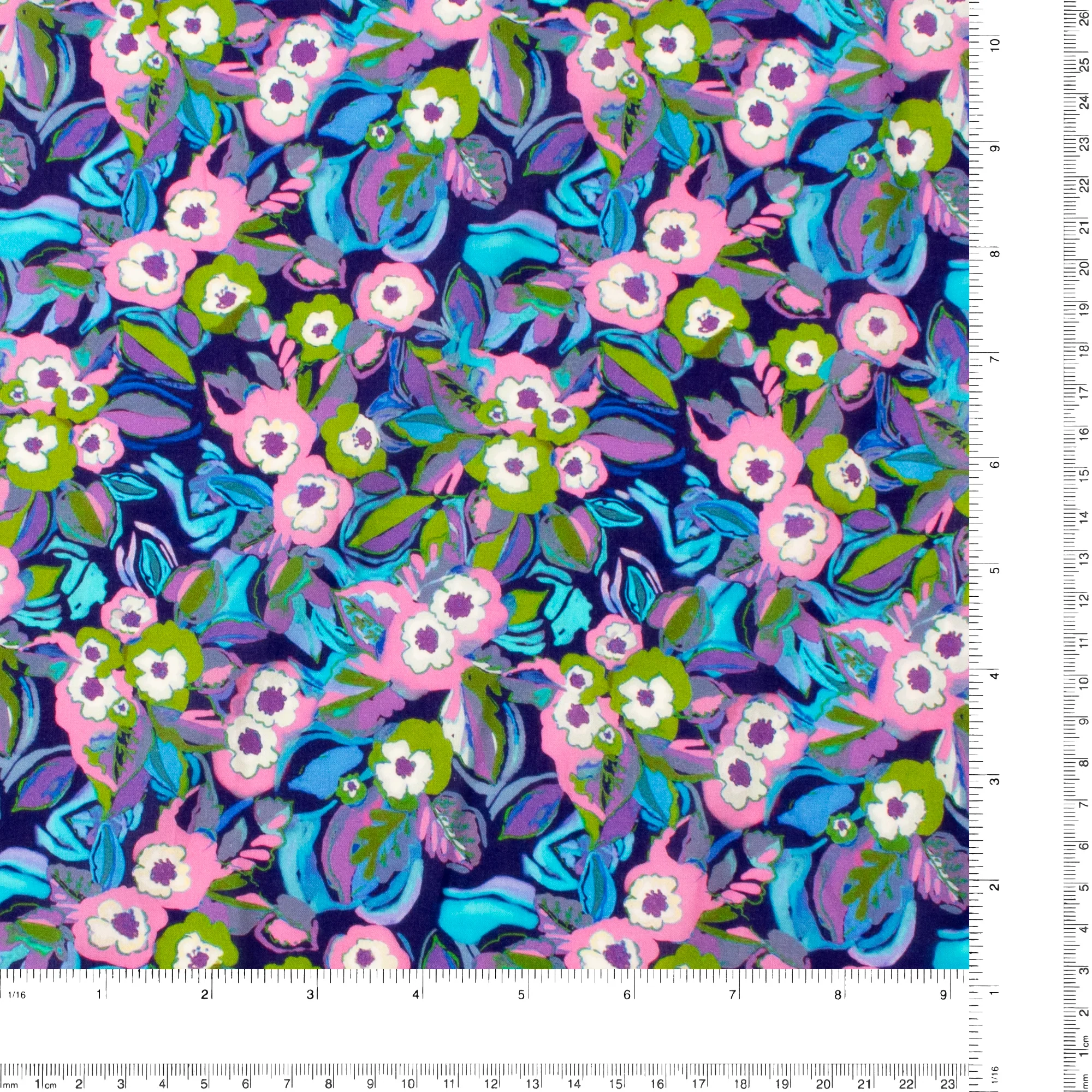 Rayon Voile Print - MARLOWE - 008 - Purple - Image 3