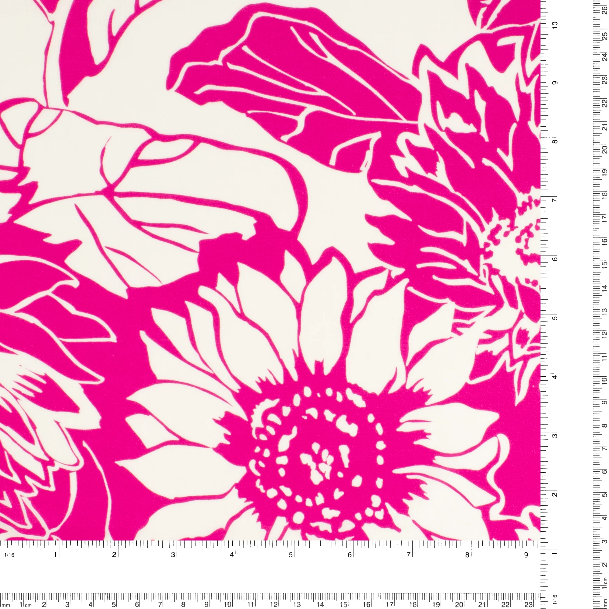 Rayon Voile Print - MARLOWE - 009 - Hot Pink - Image 3