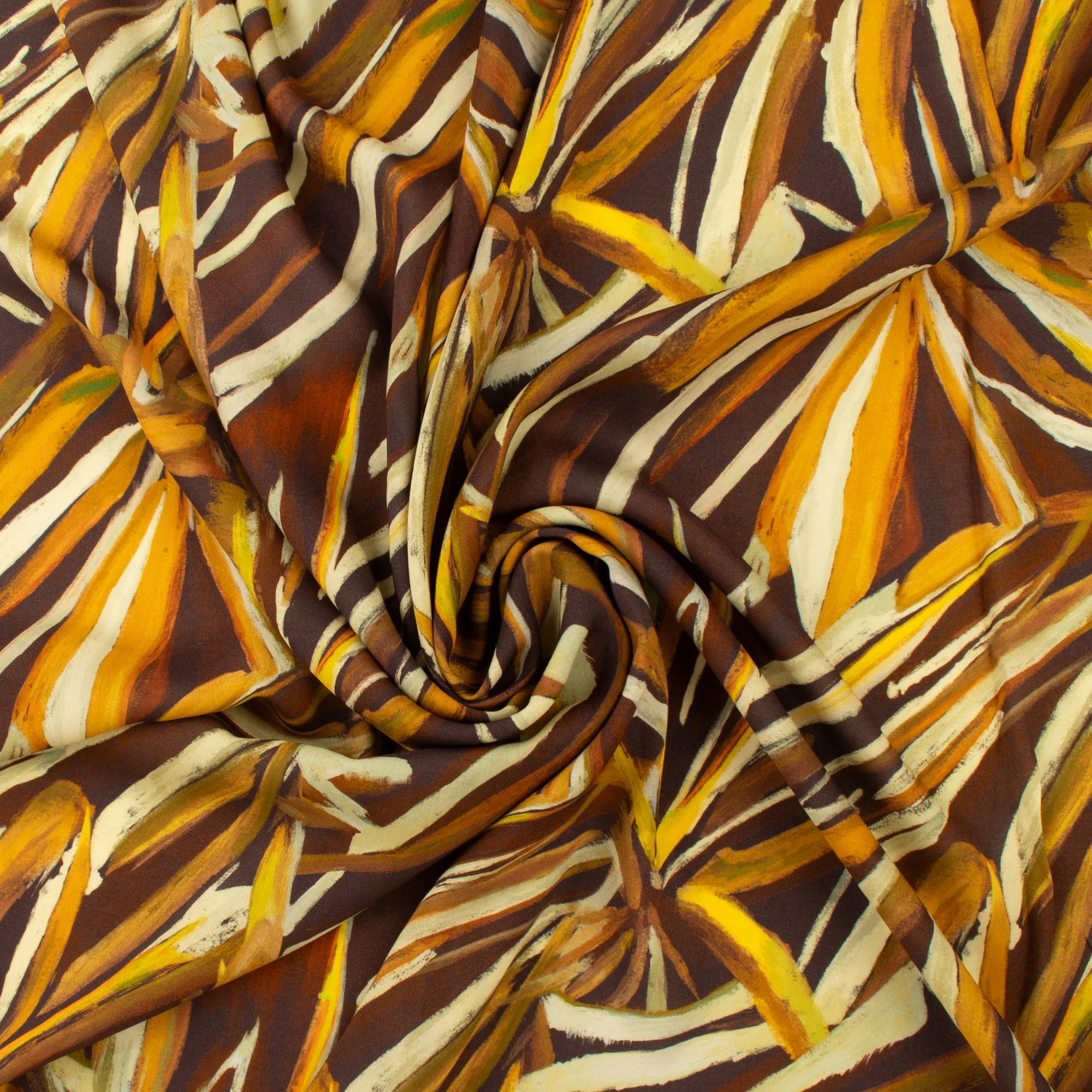 Rayon Voile Print - MARLOWE - 012 - Brown - Image 2