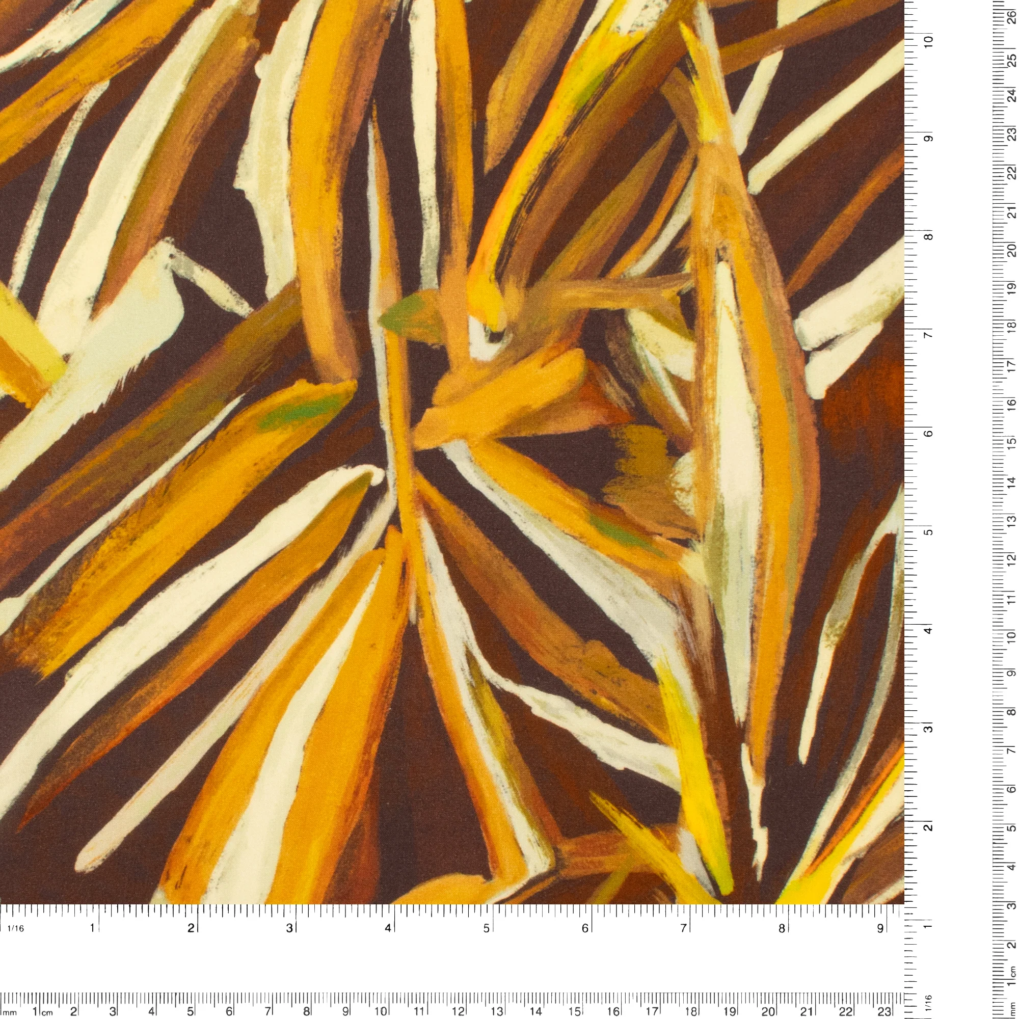 Rayon Voile Print - MARLOWE - 012 - Brown - Image 3