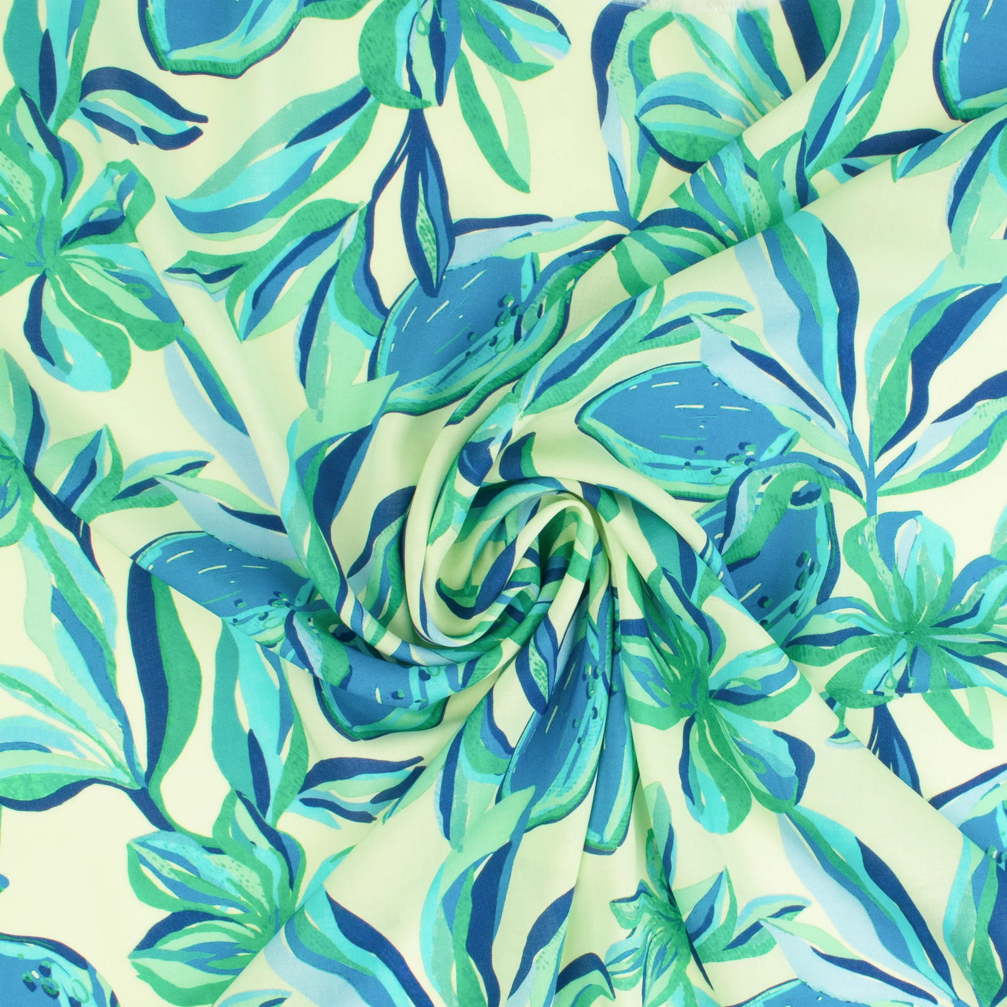 Rayon Voile Print - MARLOWE - 014 - Blue - Image 2
