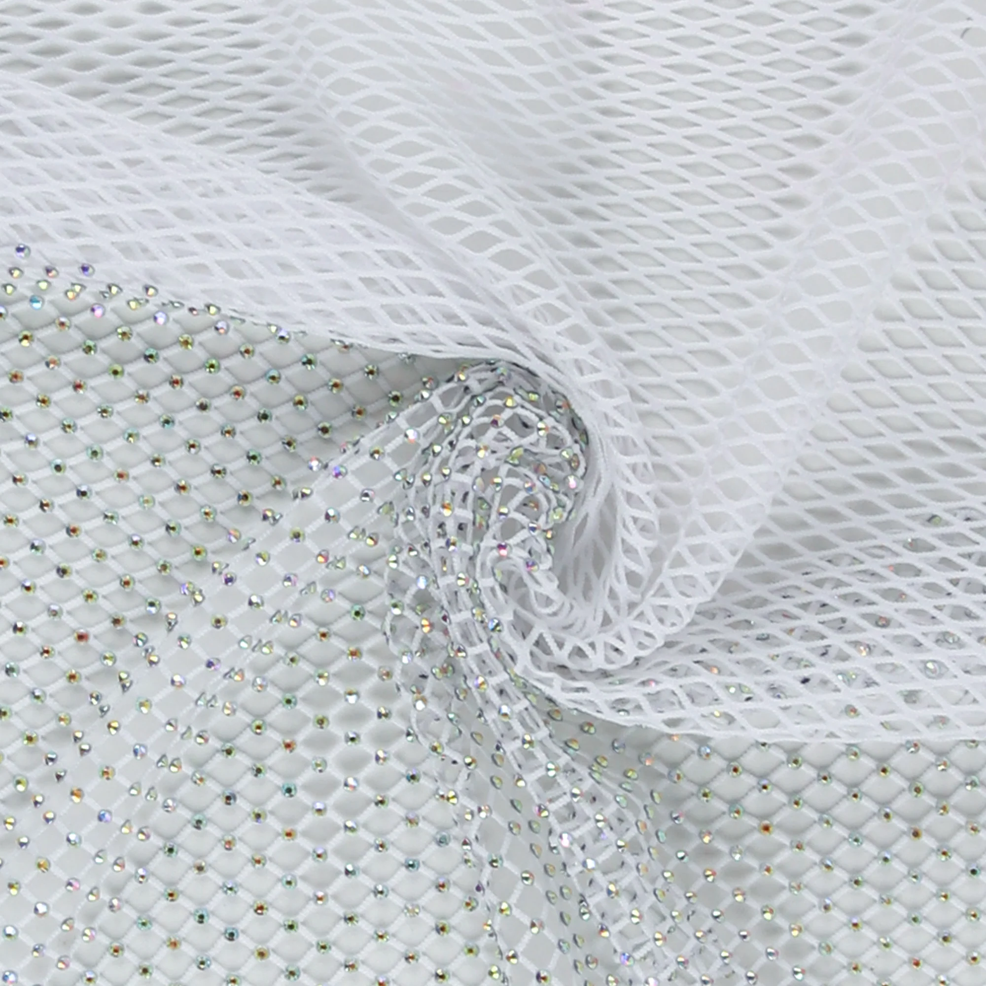 Rhinestone Mesh - MUSE - White - Image 2