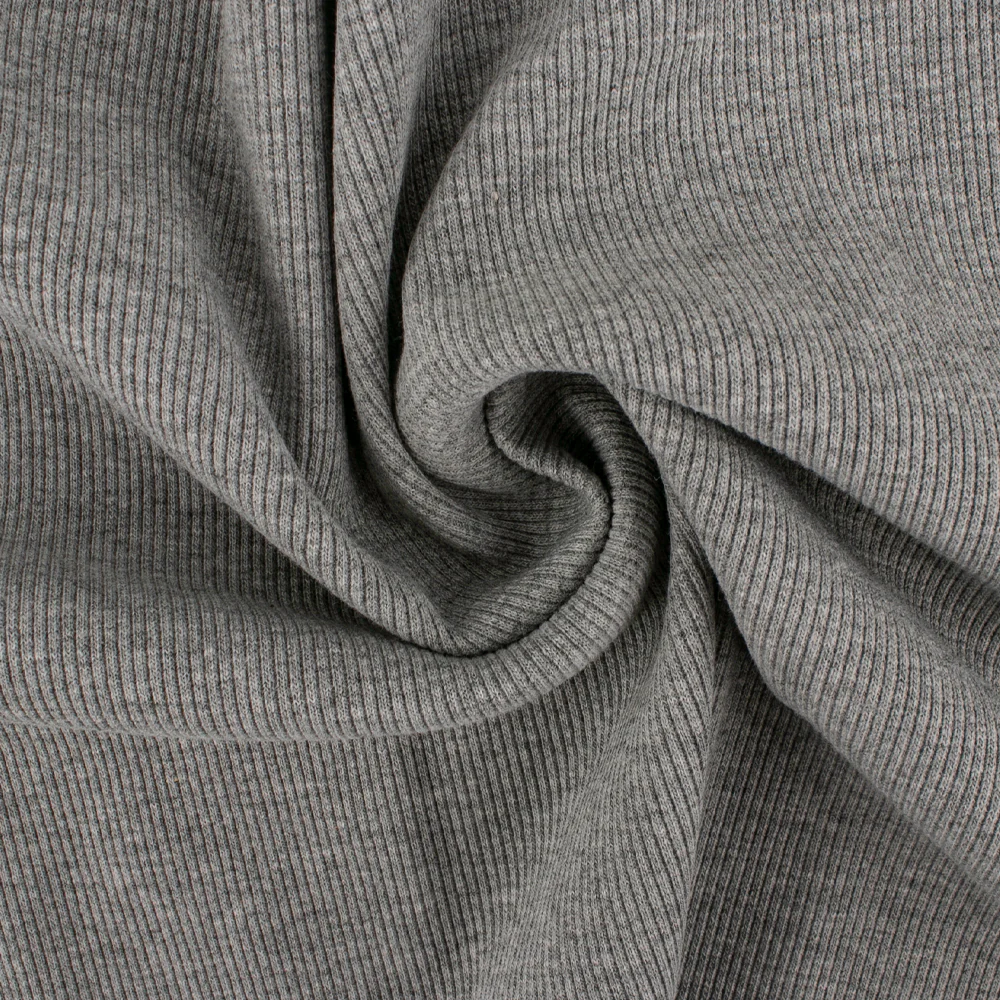 Rib Knit - 2X1 - Grey - Image 2