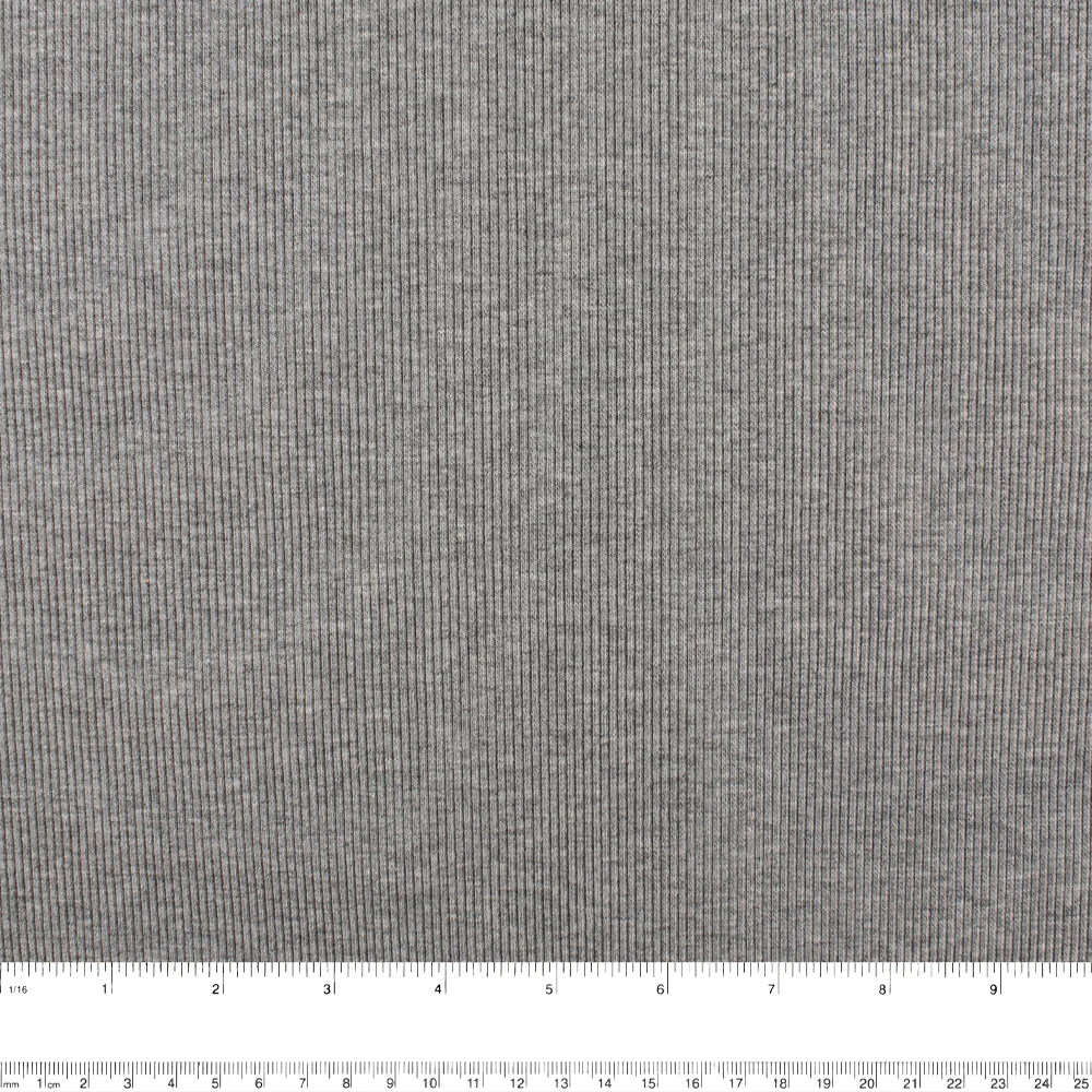 Rib Knit - 2X1 - Grey - Image 3