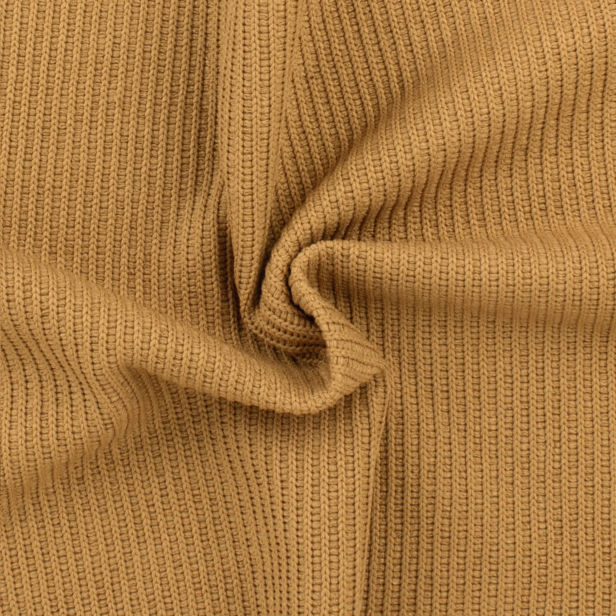 Rib Sweater Knit - MANCHESTER - 003 - Camel - Image 2