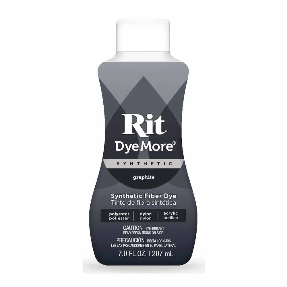 RIT DyeMore Liquid Dye for Synthetic Fibers - Graphite - 207 ml (7 oz)